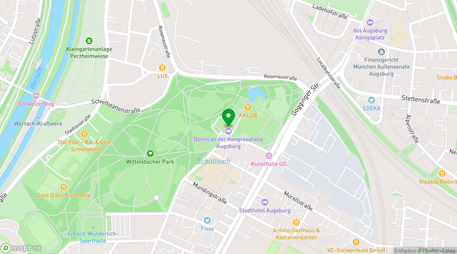 Map showing Dorint Tagungshotels
