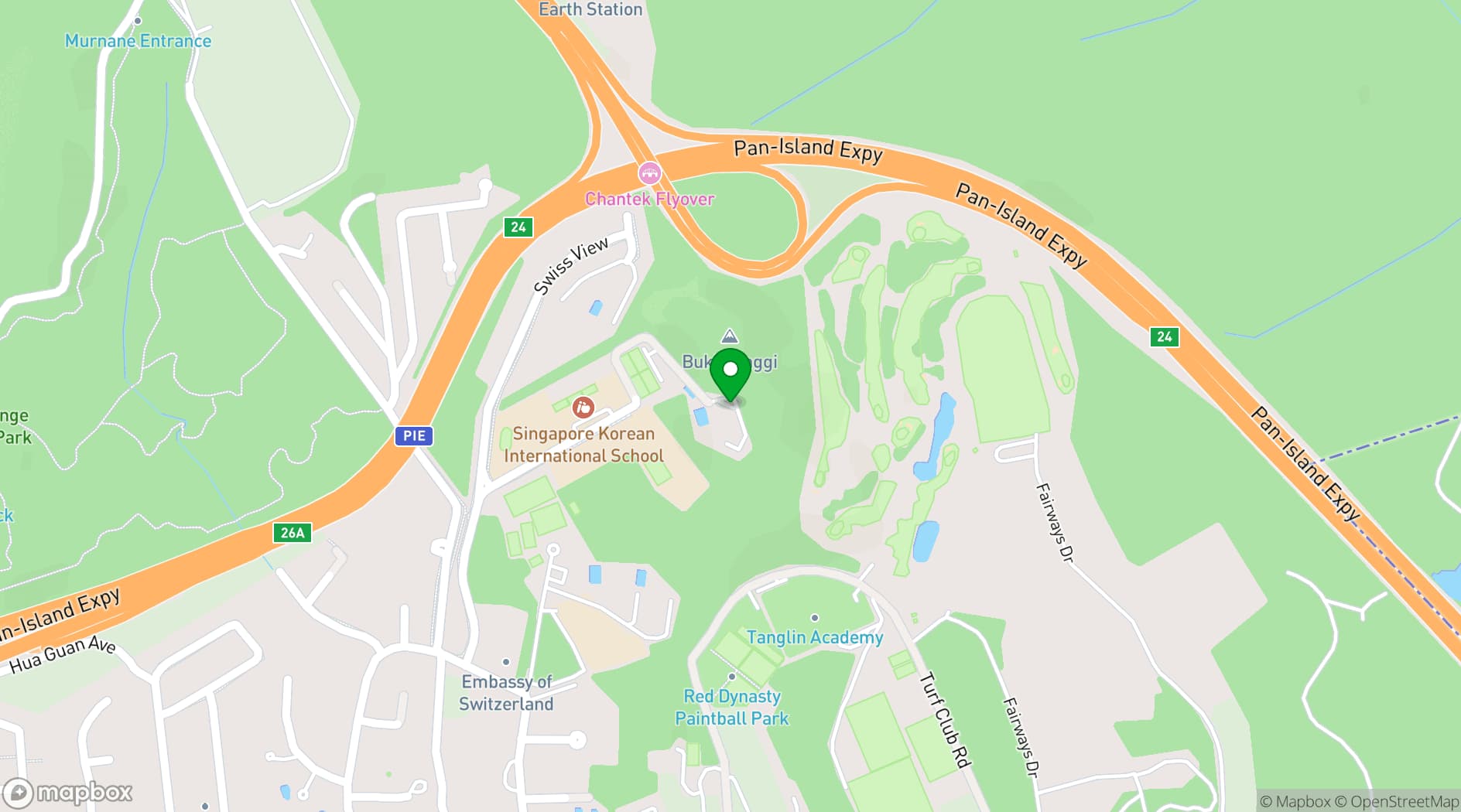 Map showing The British Club