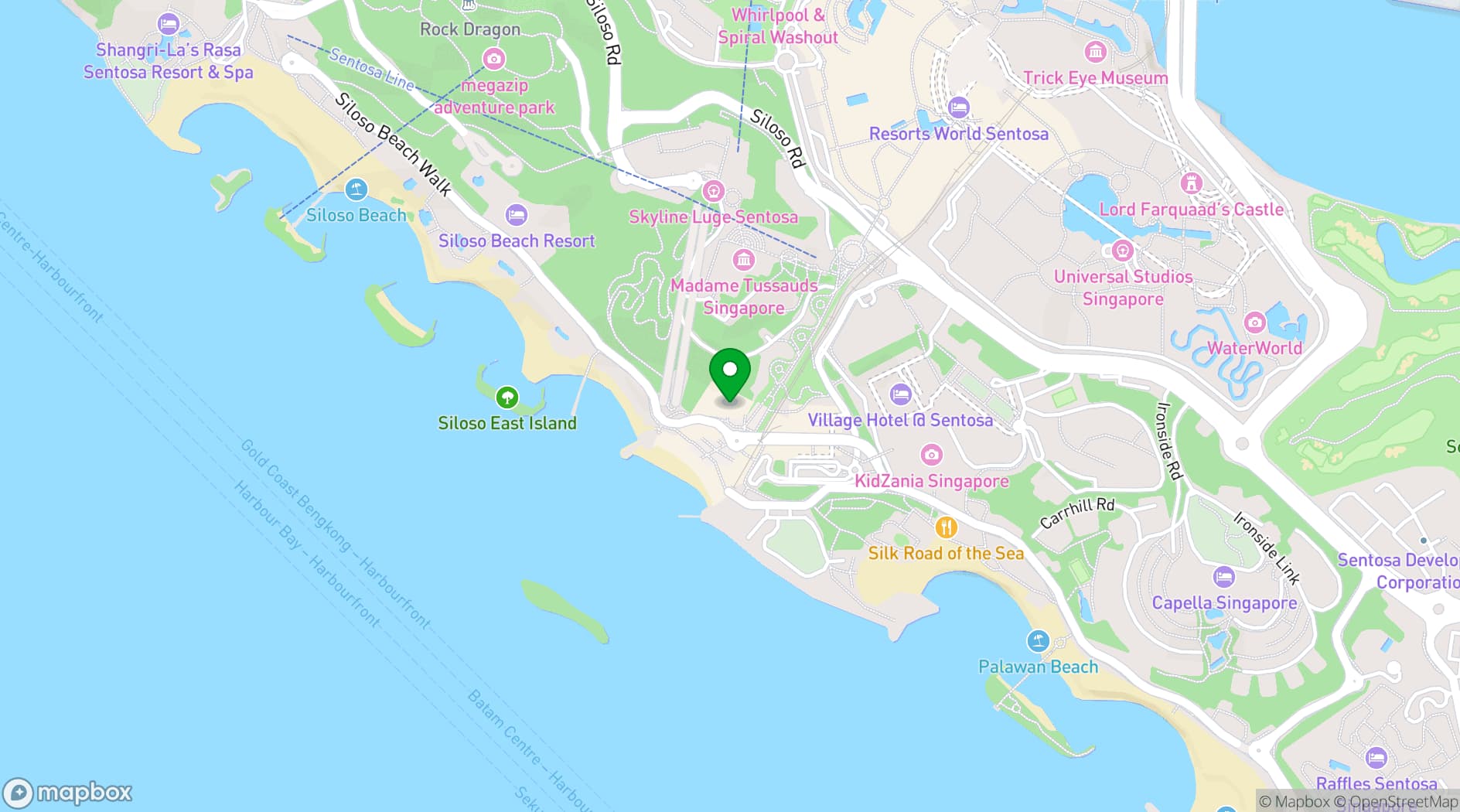 Map showing Sky Garden Sentosa
