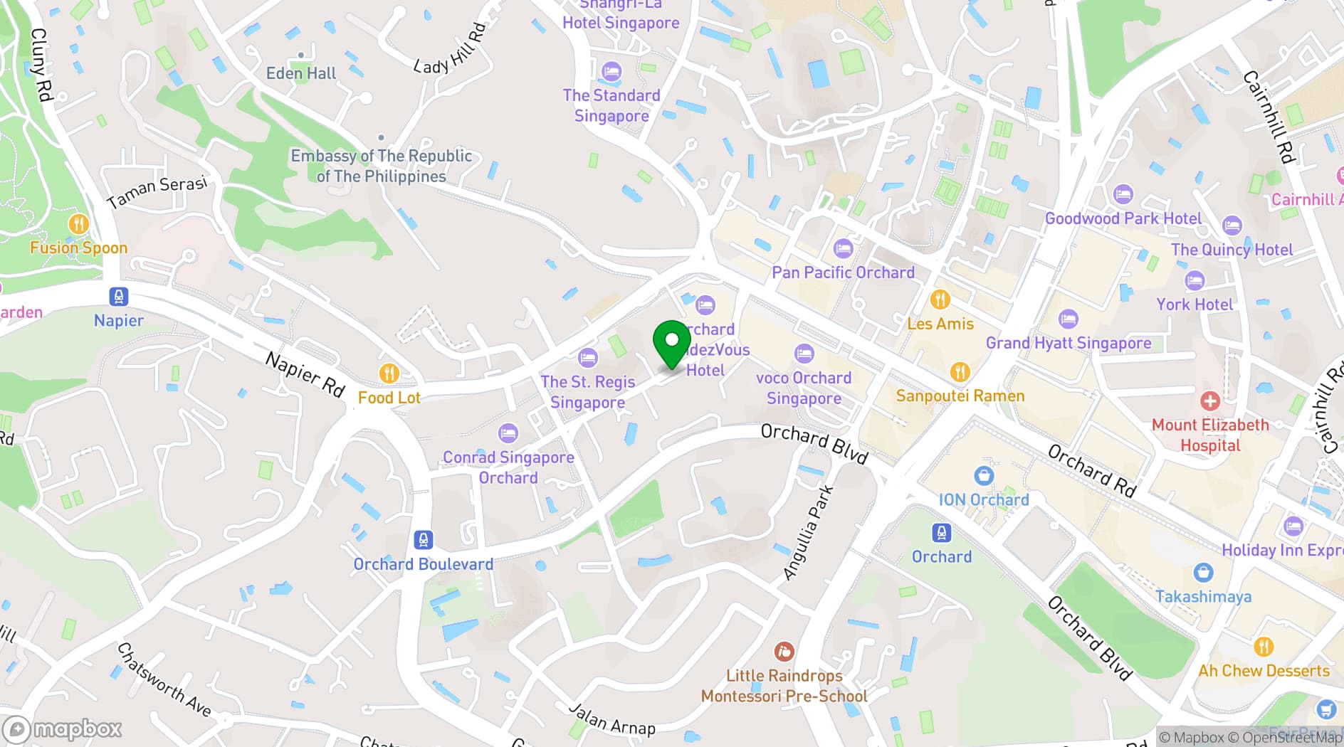 Map showing Singapore EDITION