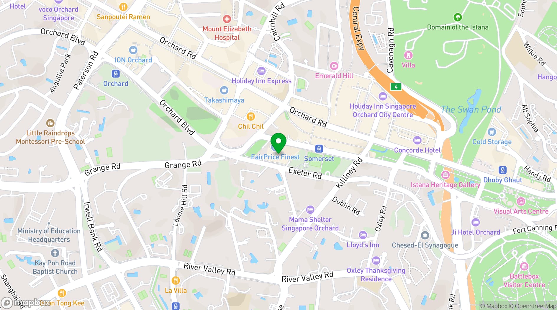 Map showing Spaces Triple One Somerset