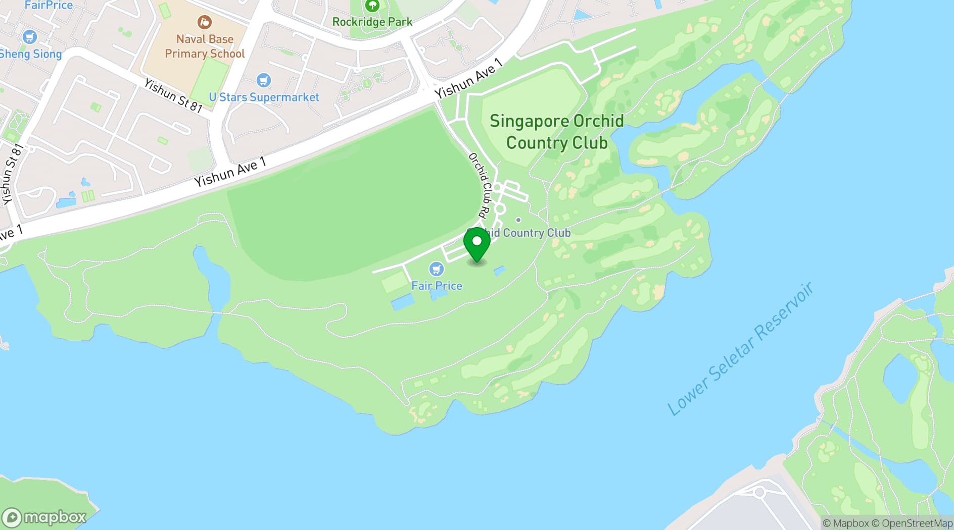 Map showing Orchid Country Club