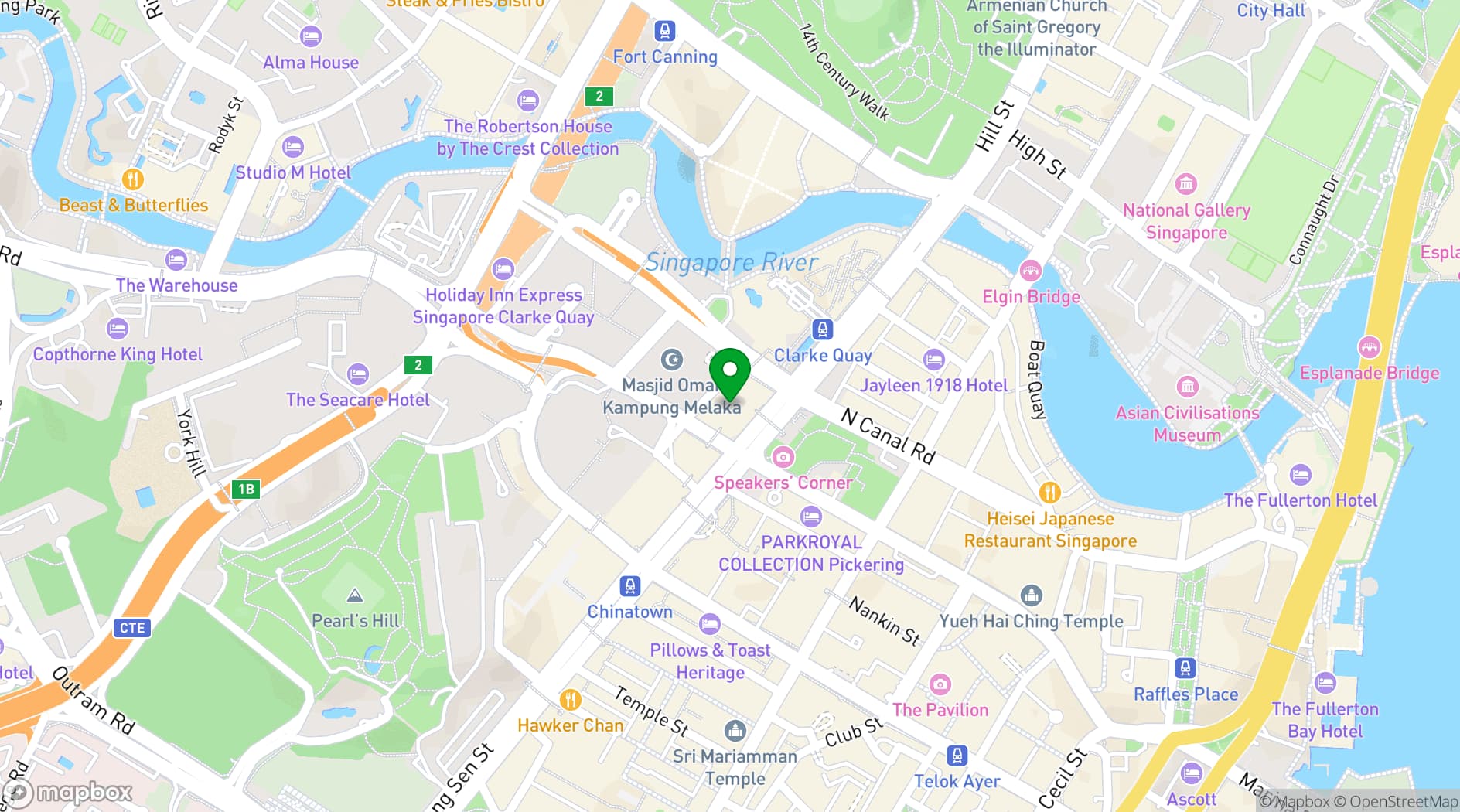 Map showing A. Space