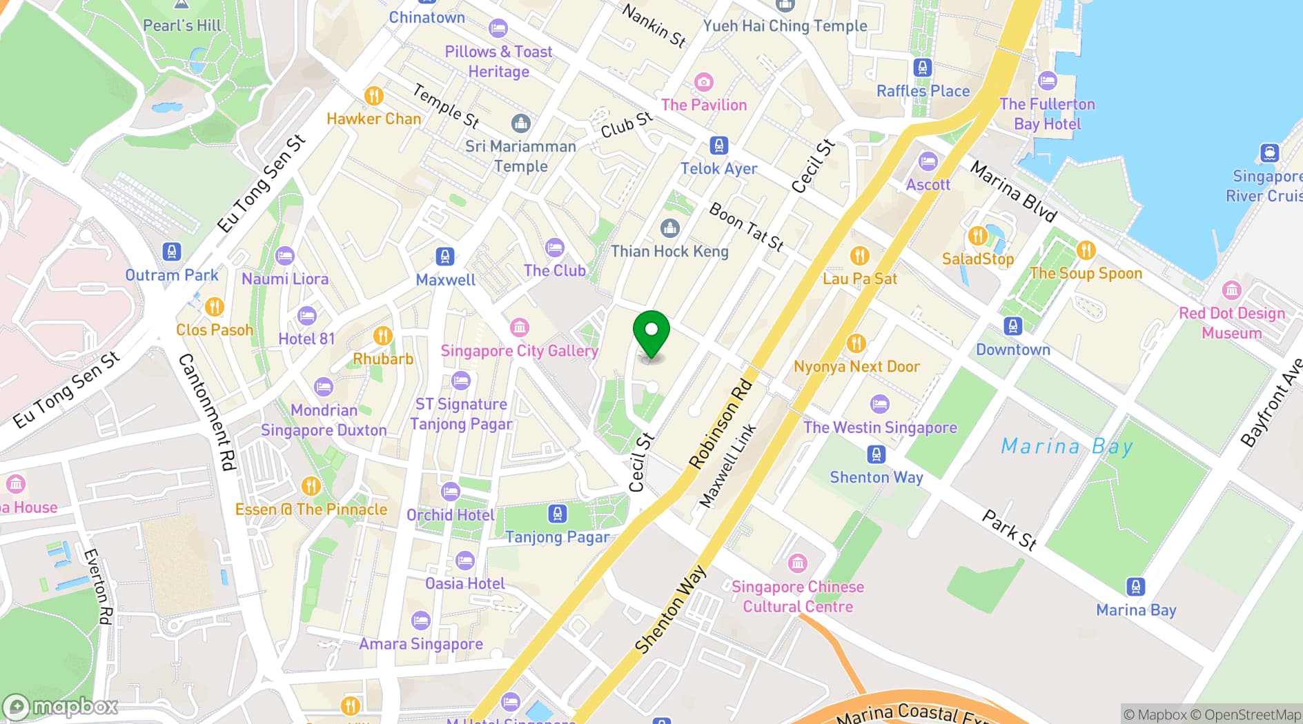 Map showing The Executive Centre