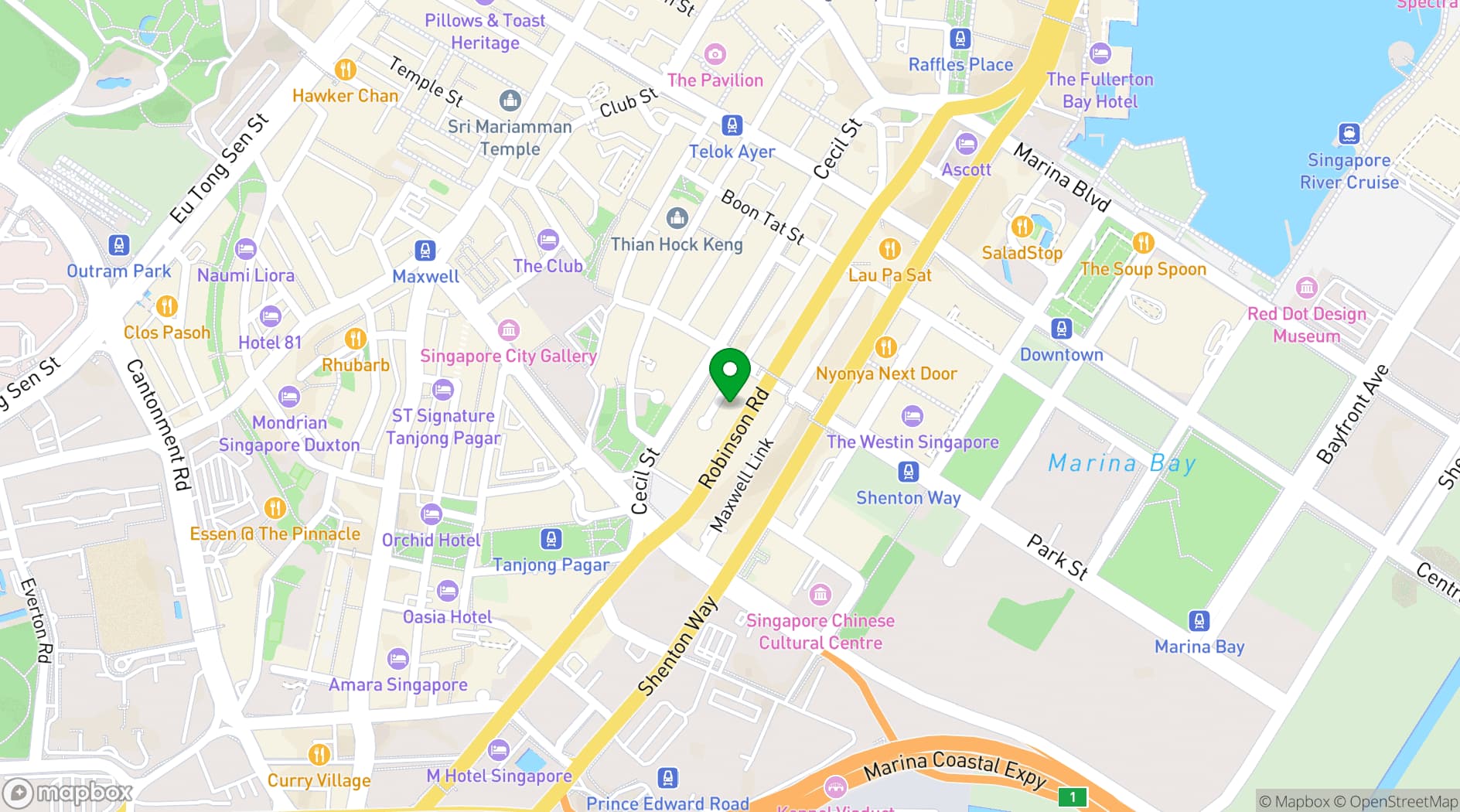 Map showing Crown At Robinson