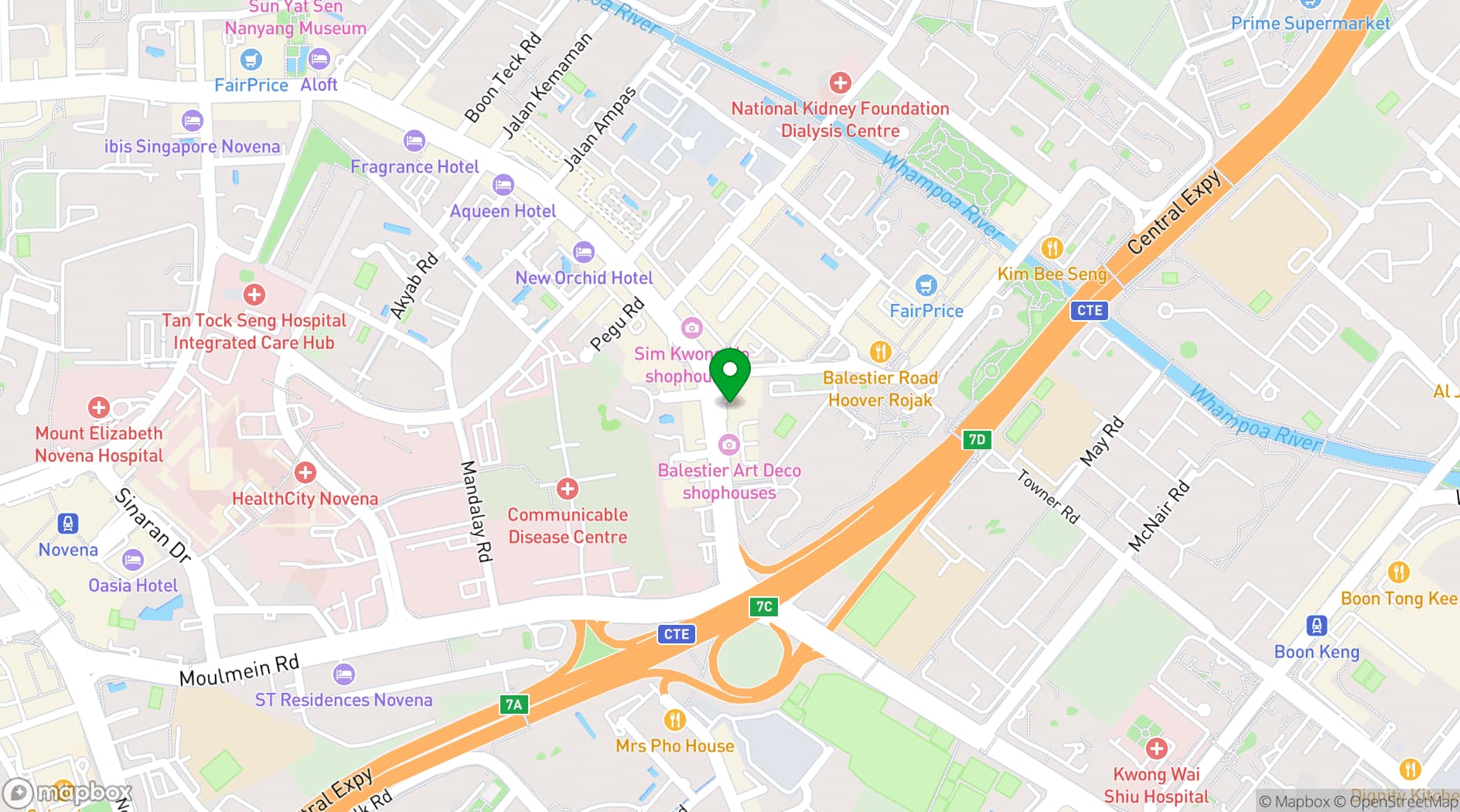 Map showing Urban Tavern