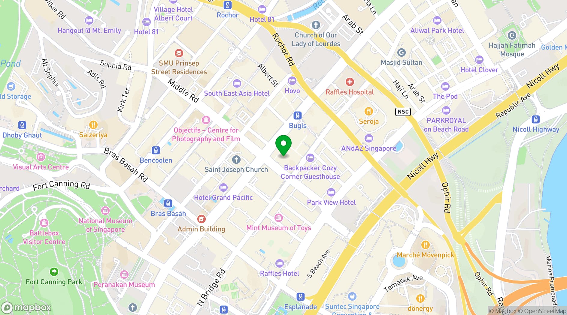 Map showing LUCE