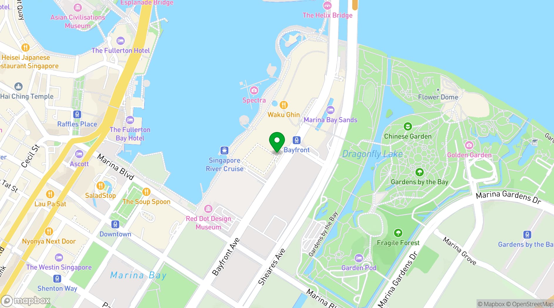 Map showing ART SG