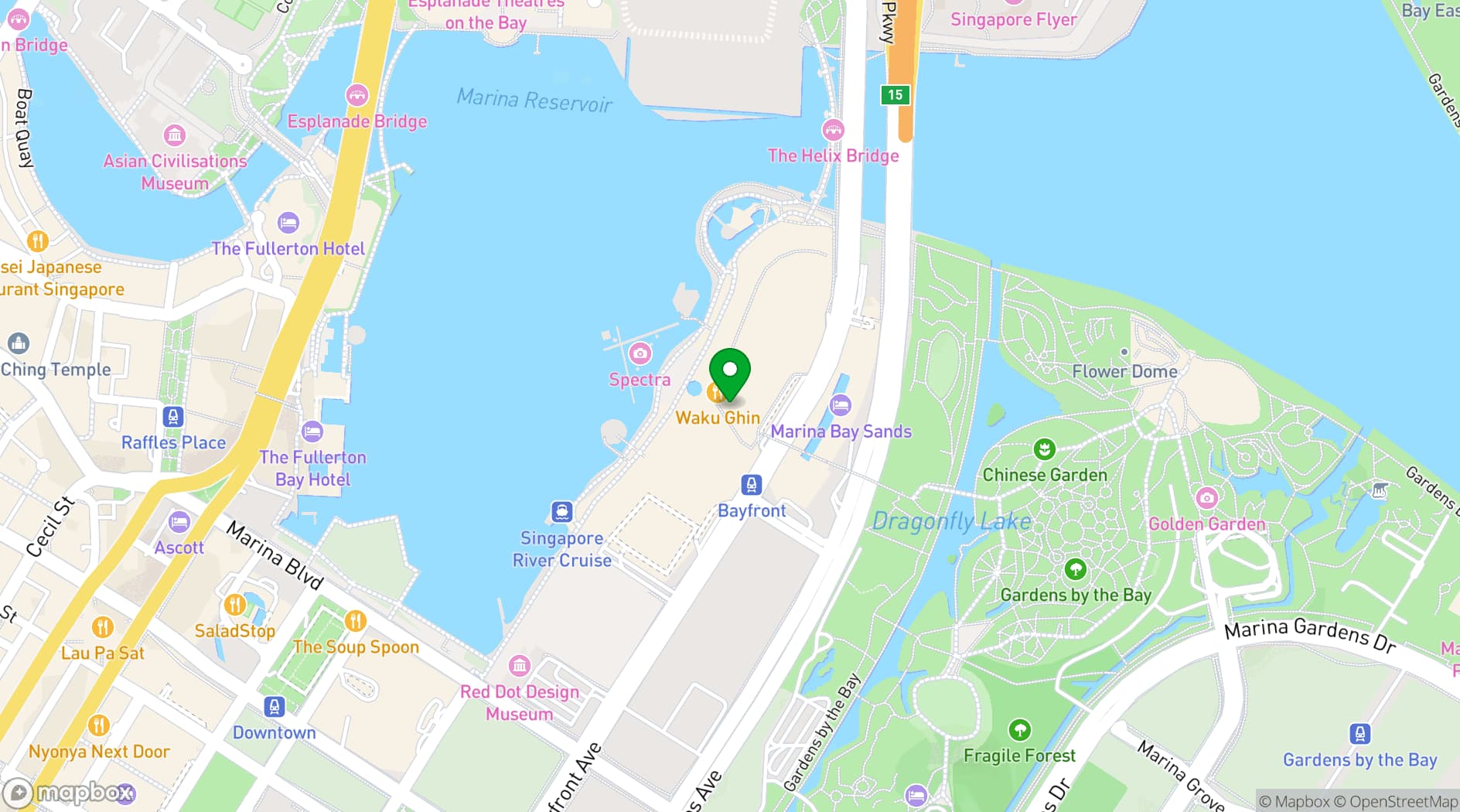 Map showing Maison Boulud