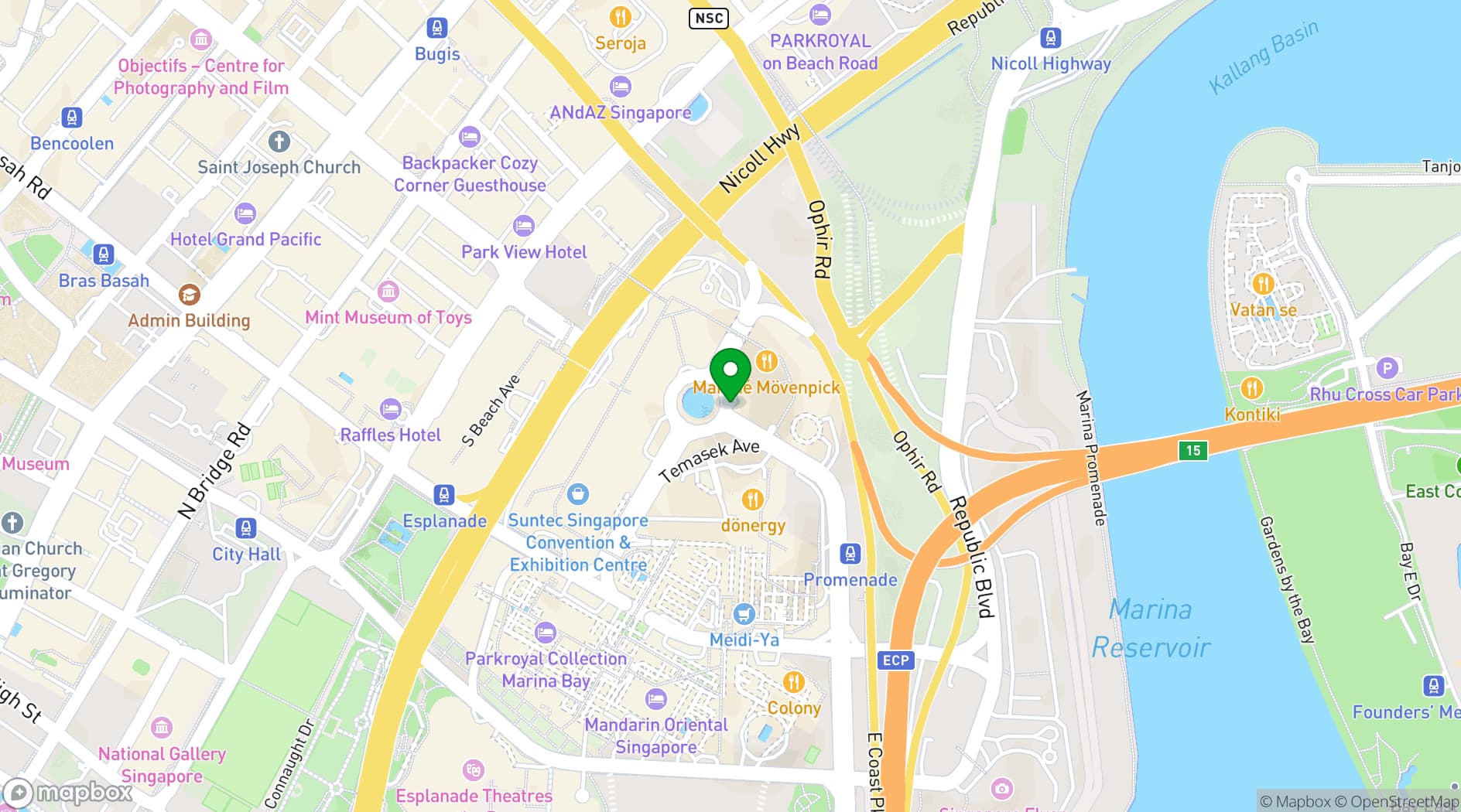 Map showing Suntec City