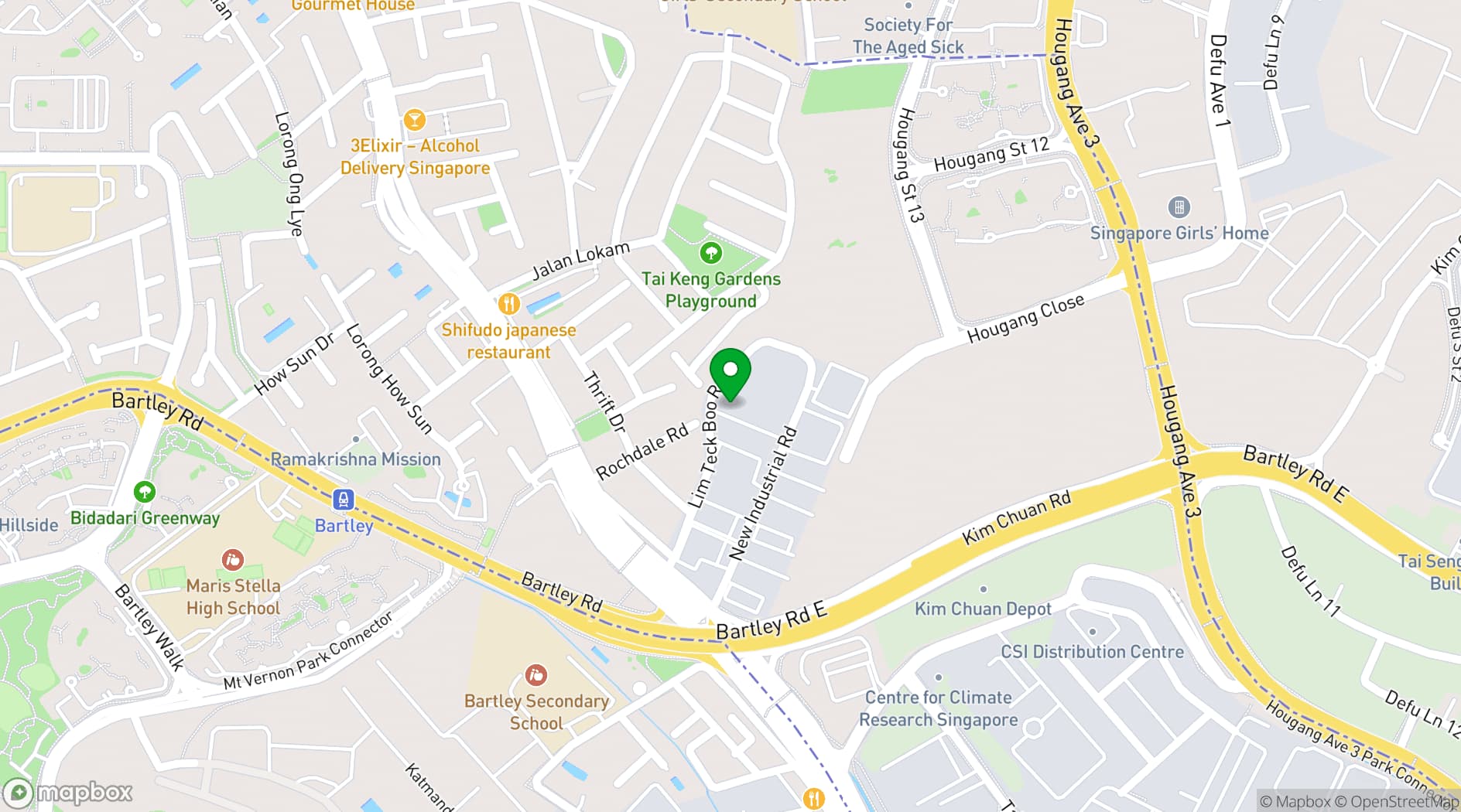 Map showing Velixir Singapore