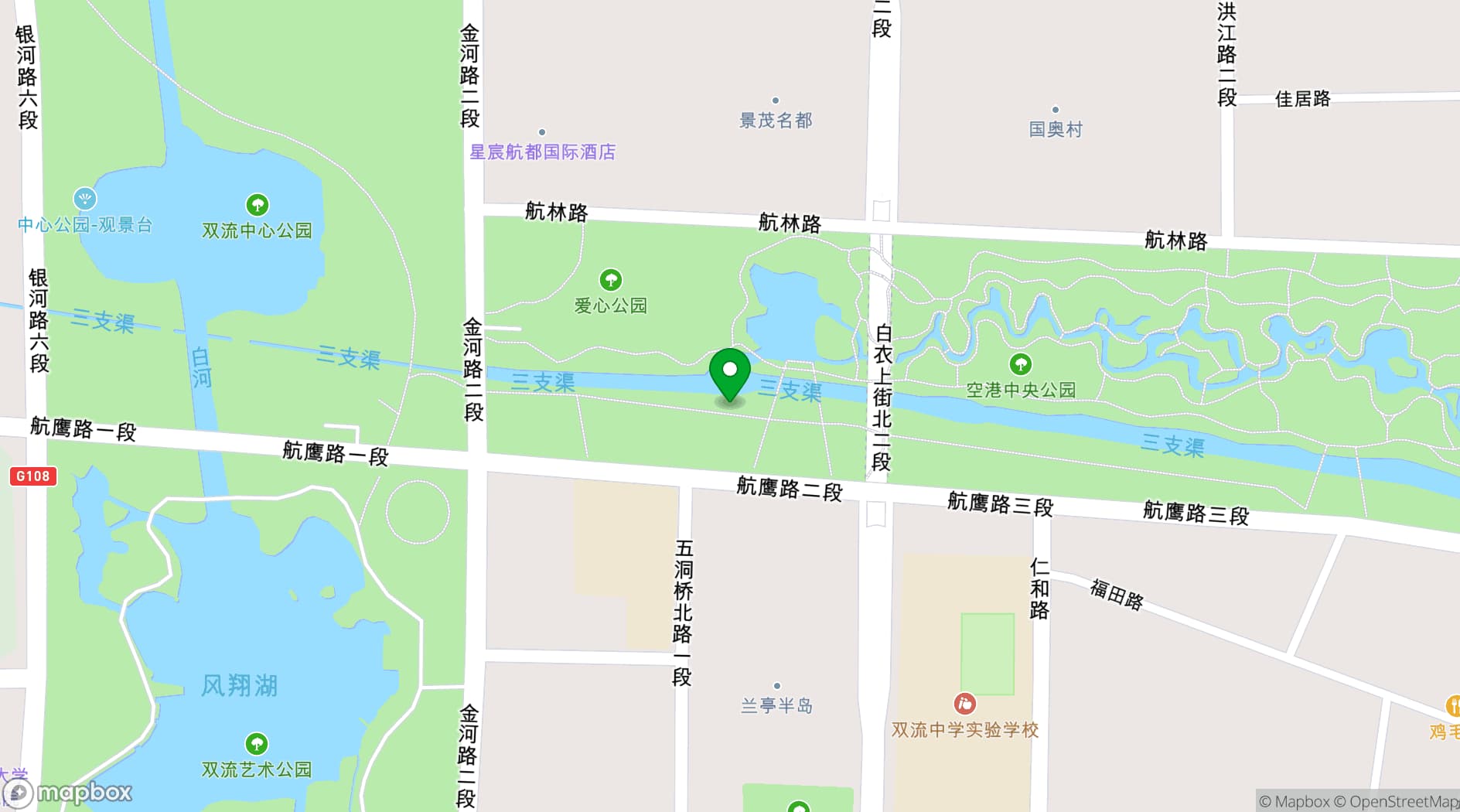 Map showing Xingchen Hangdu International Hotel Chengdu