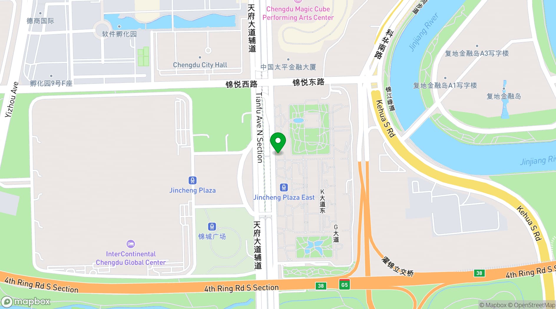 Map showing Chengdu International Exhibition and Convention Center (CIECC)