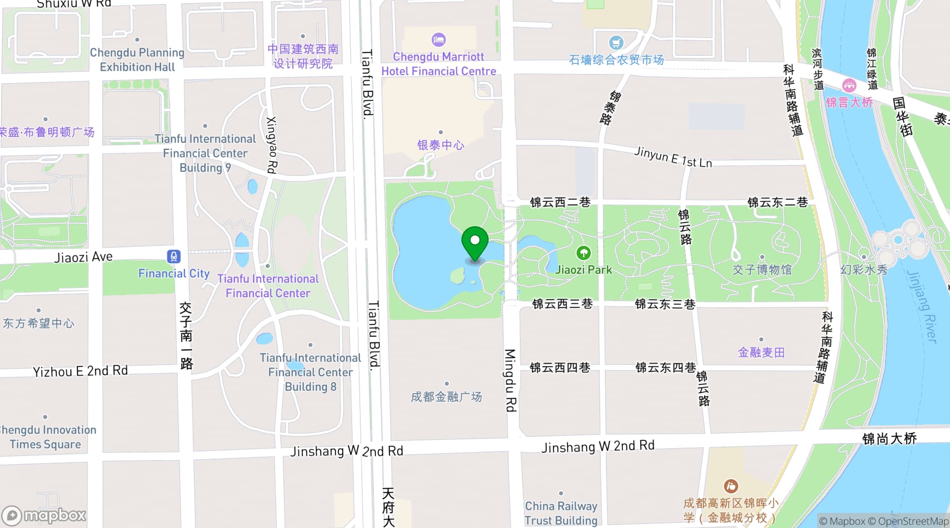 Map showing Hotel Chengdu