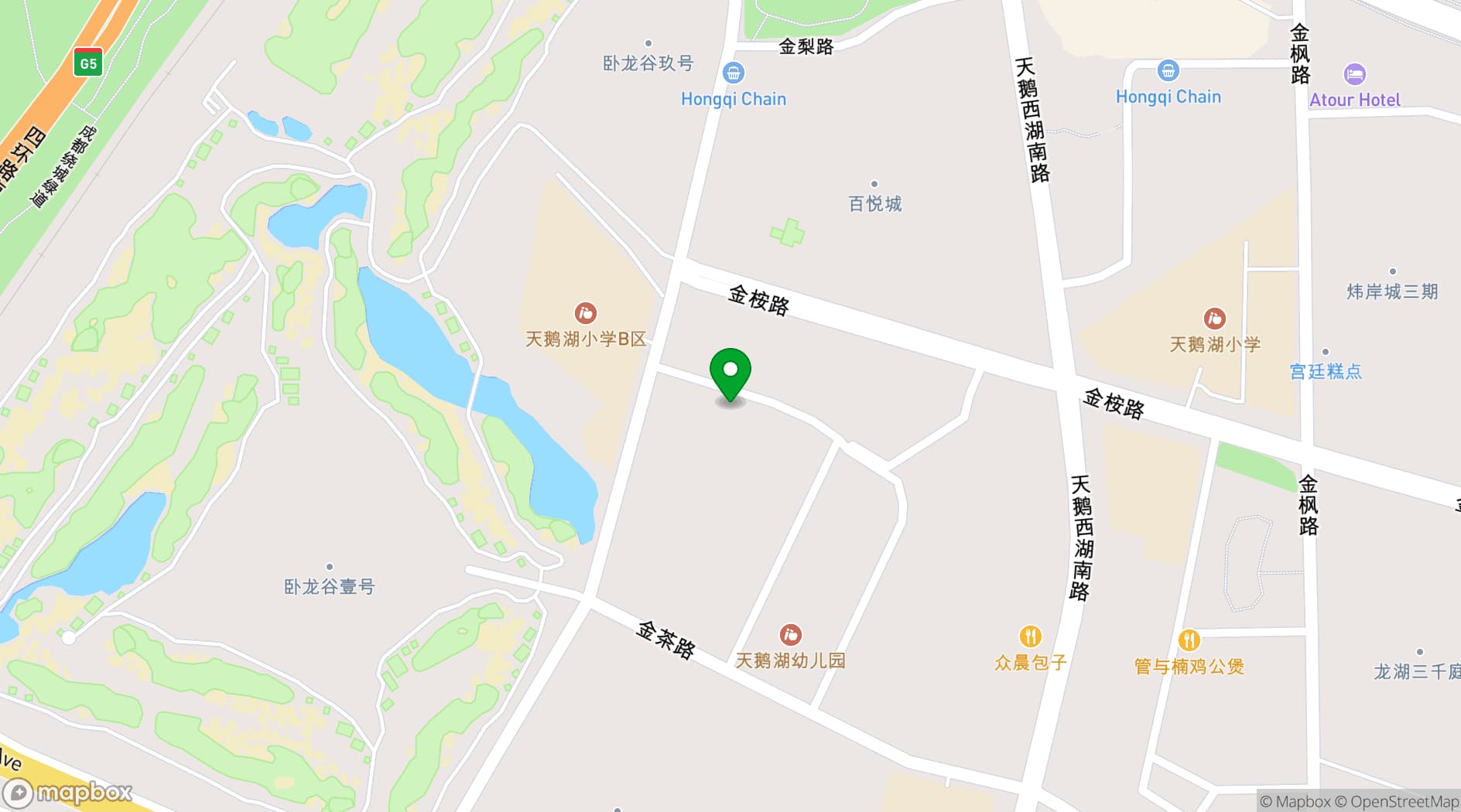 Map showing Chengdu Hotel
