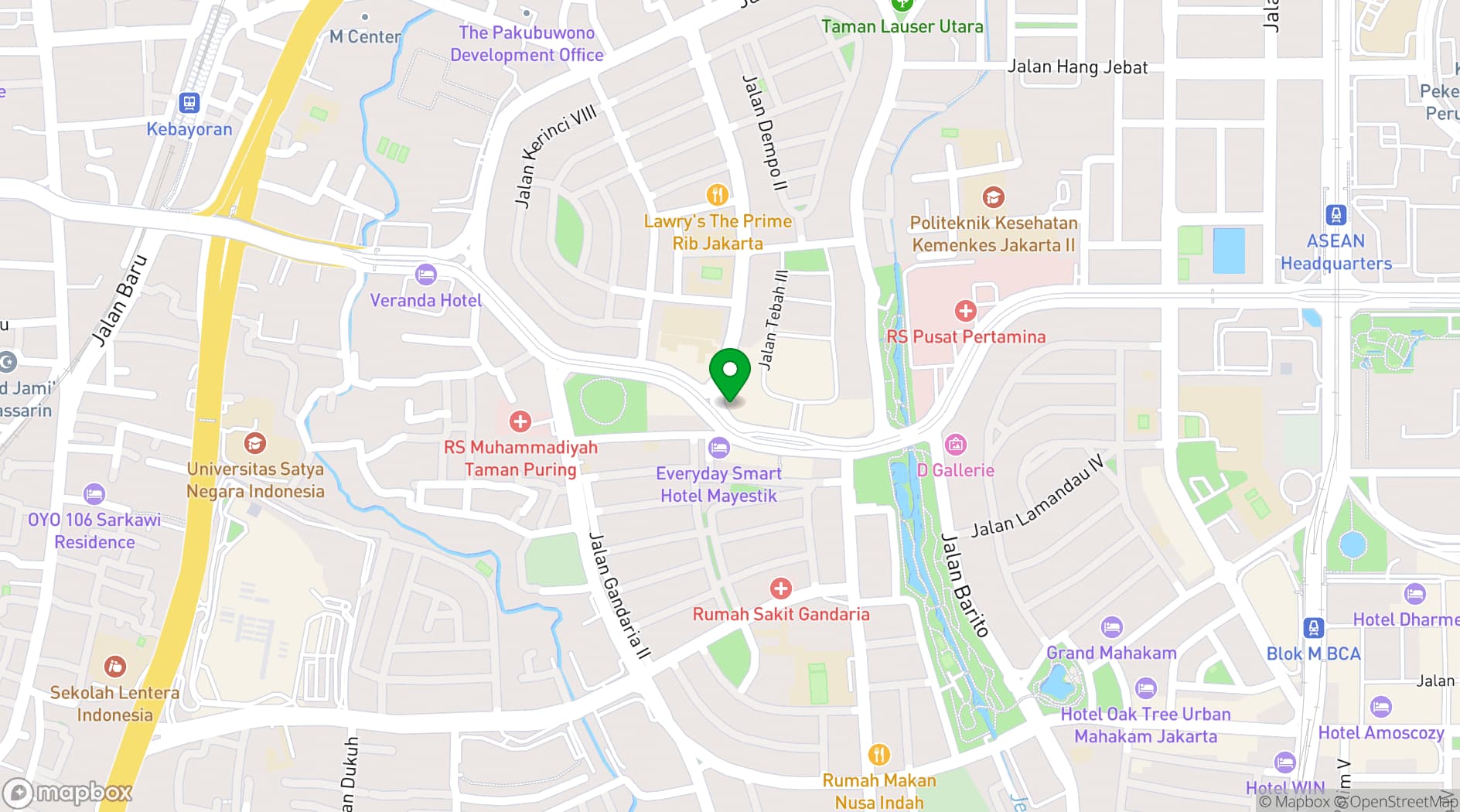 Map showing Art Venues Indonesia