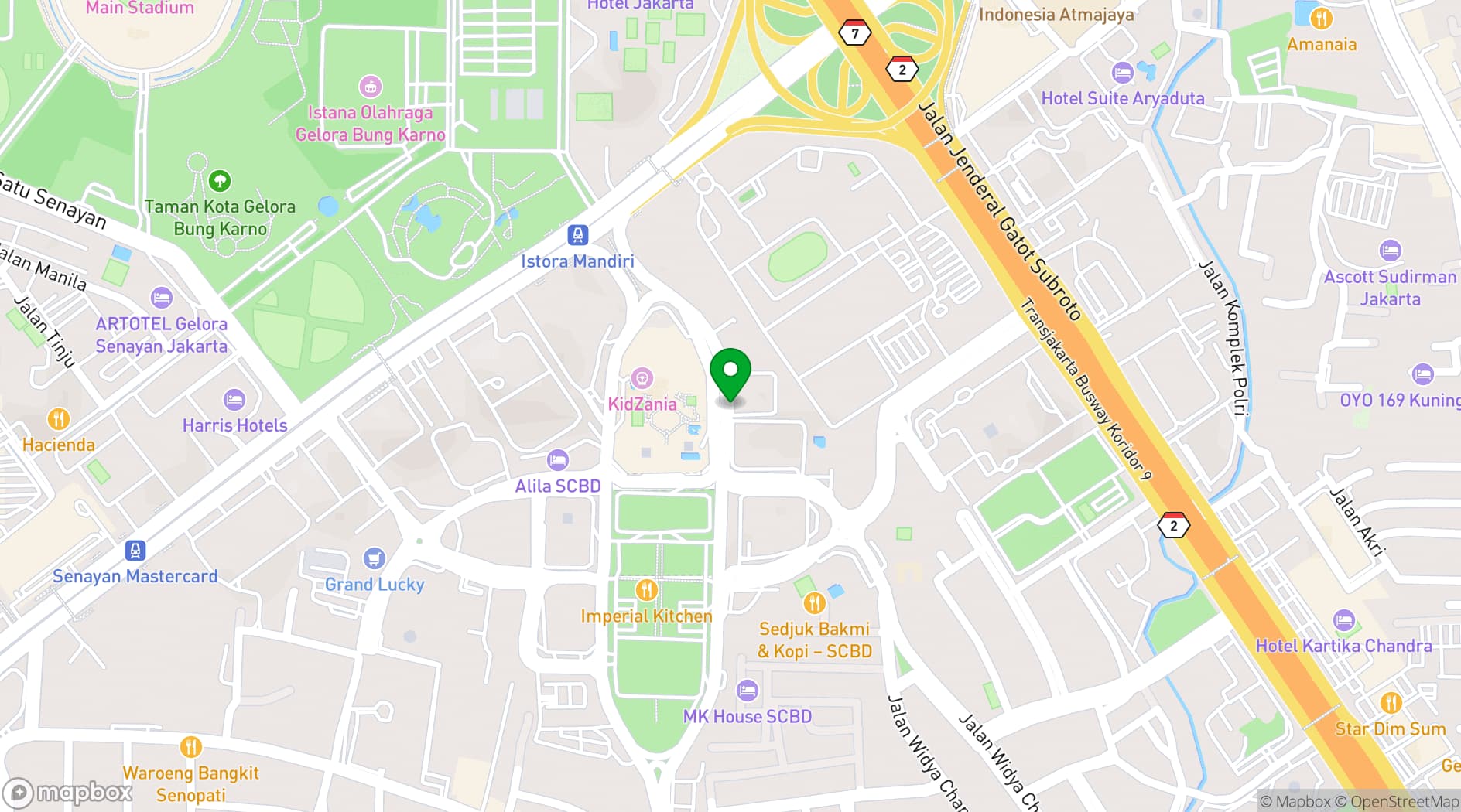 Map showing Penang Bistro