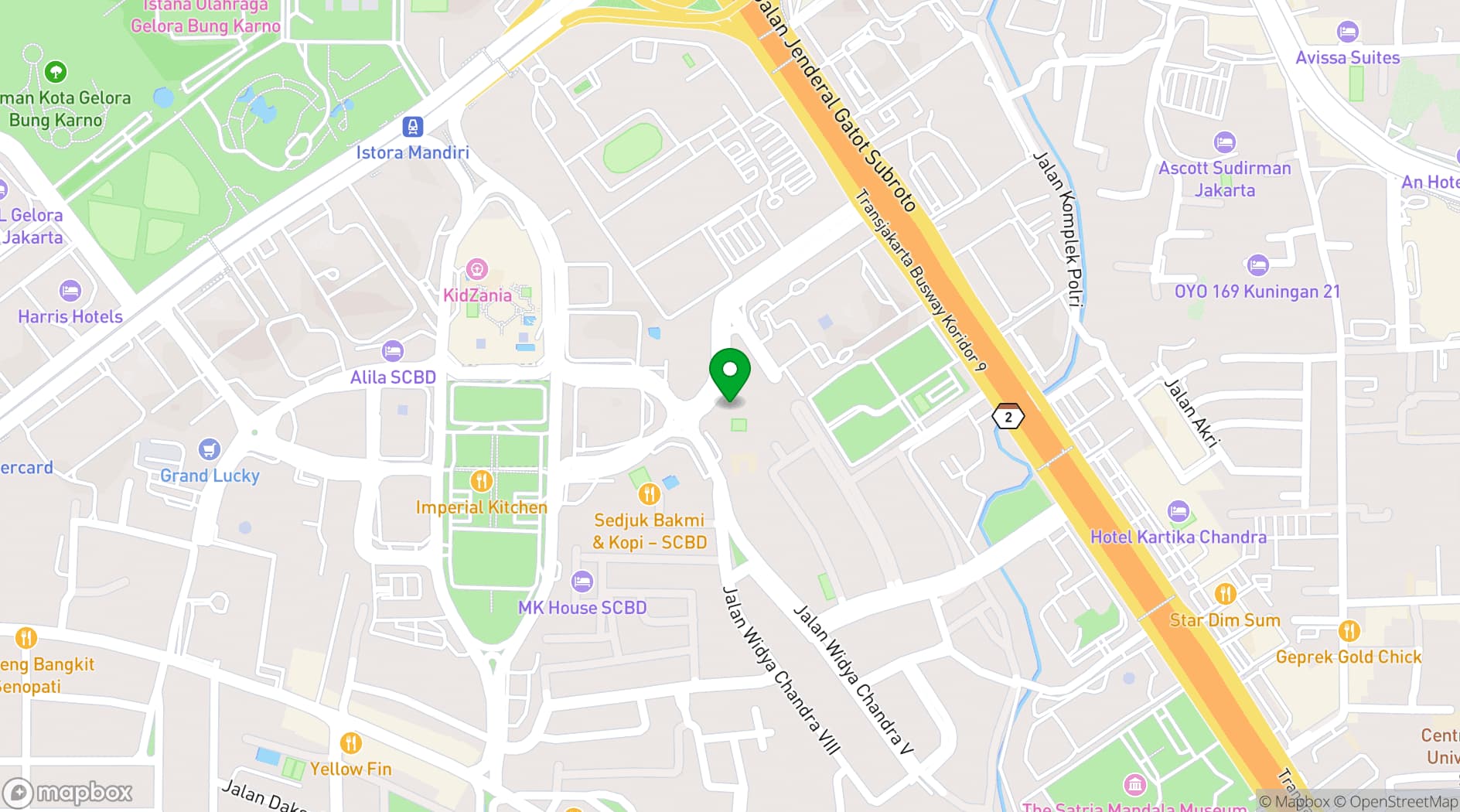 Map showing Ambrosia Private Club