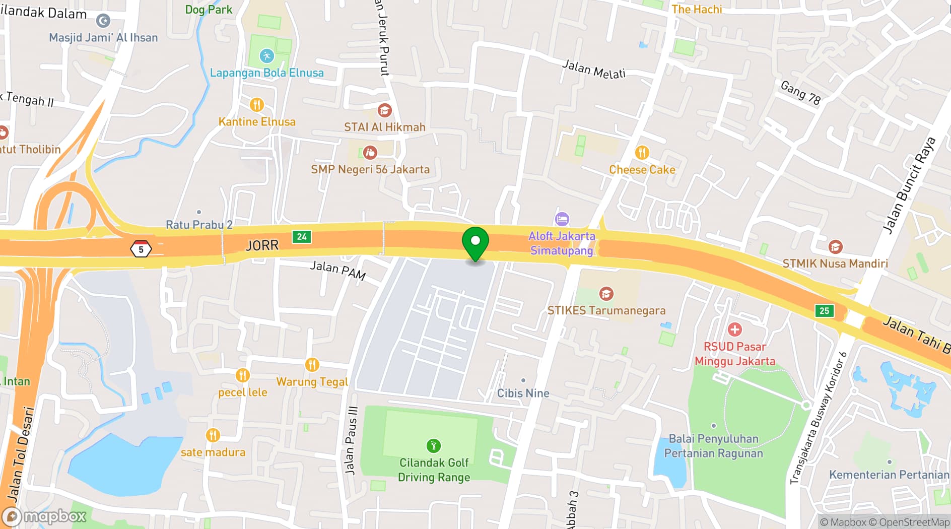 Map showing CIBIS Business Park