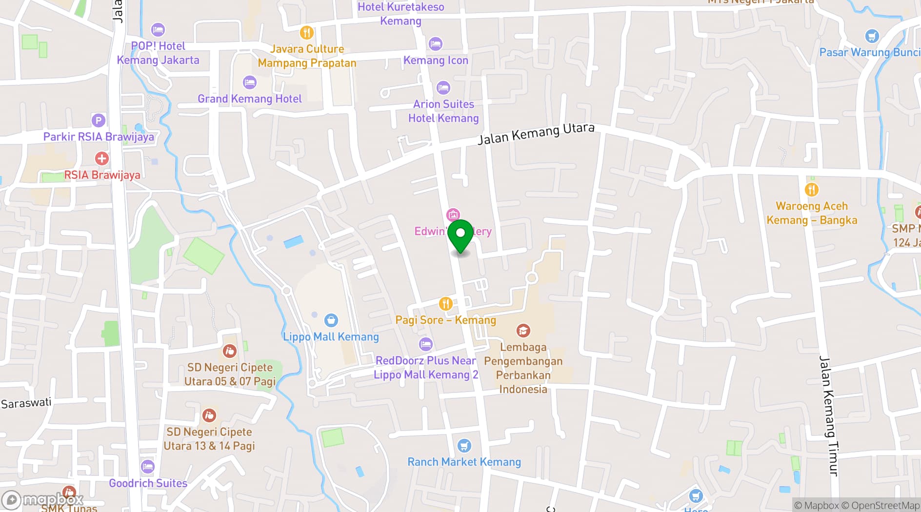 Map showing FJ Bistro & Deli