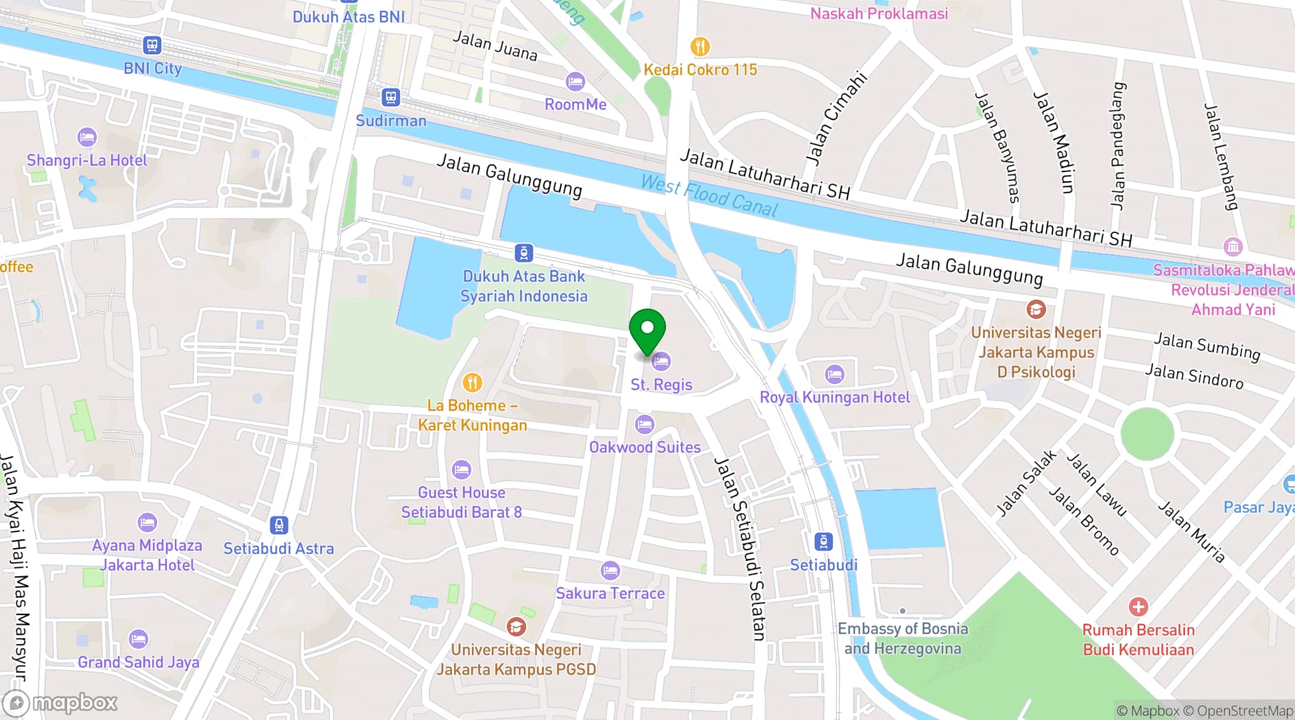 Map showing Bel Étage