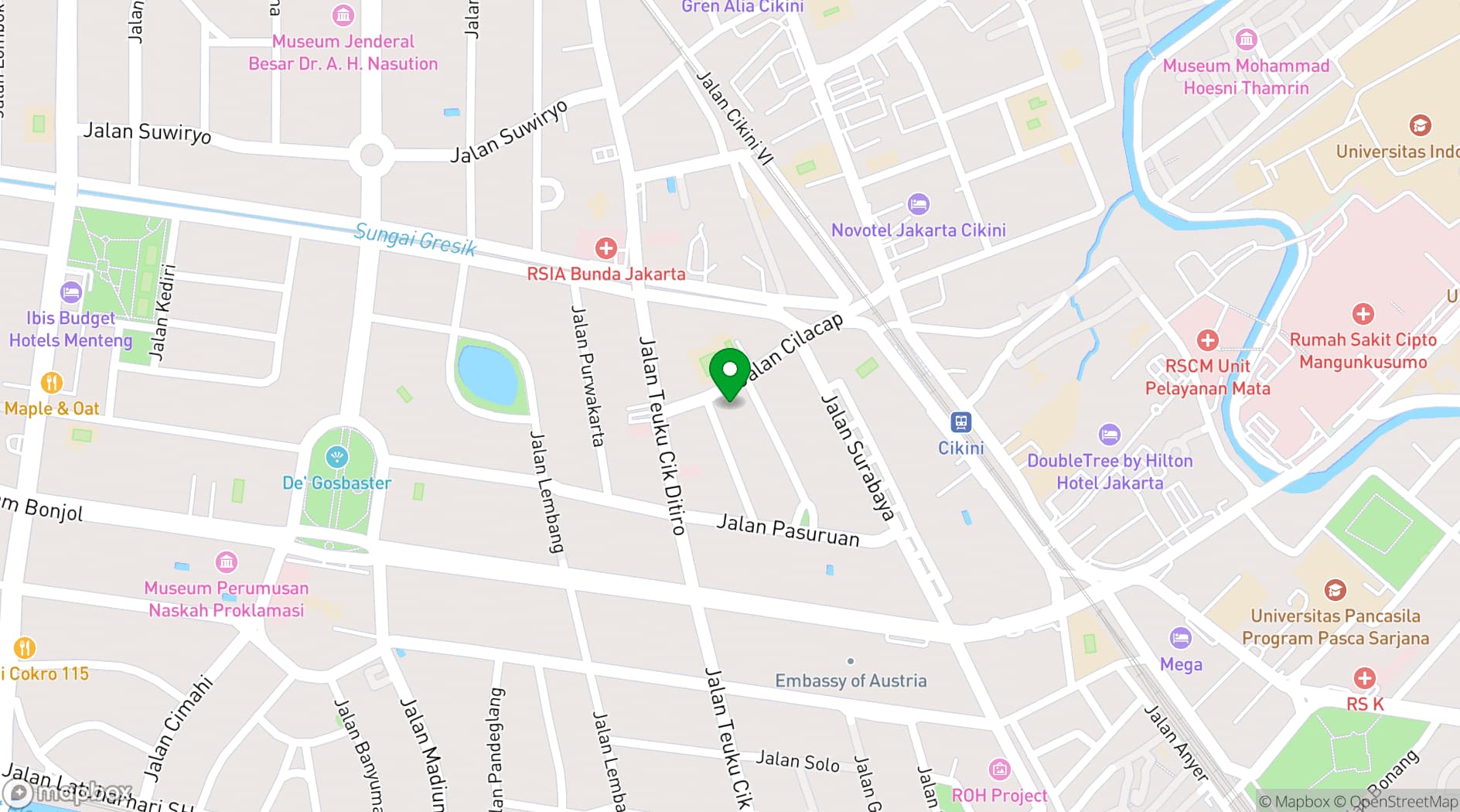Map showing La Vue Rooftop Bar