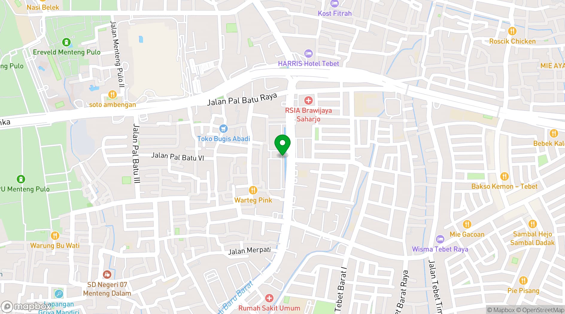 Map showing Balai Sudirman