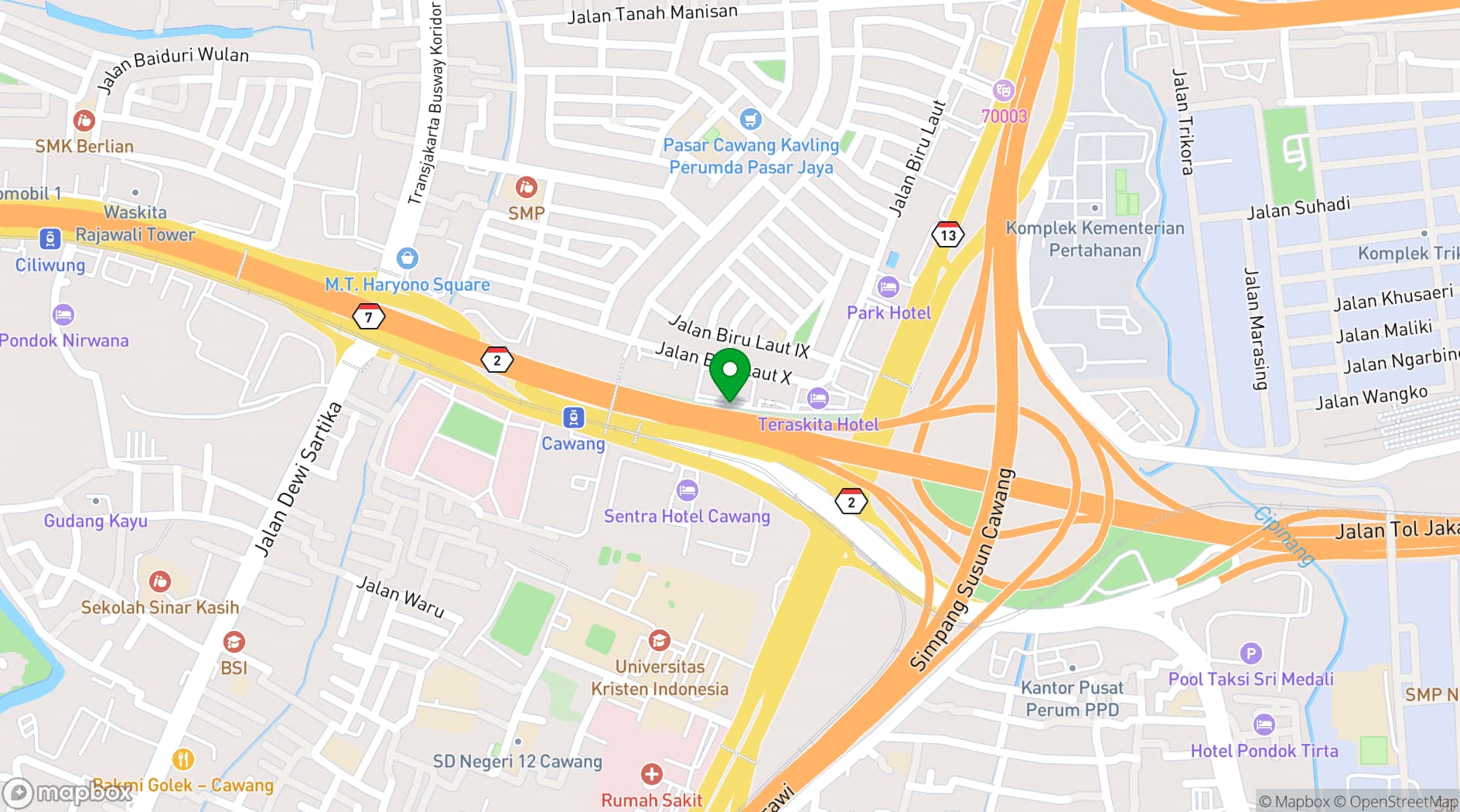 Map showing HK Tower Ballroom