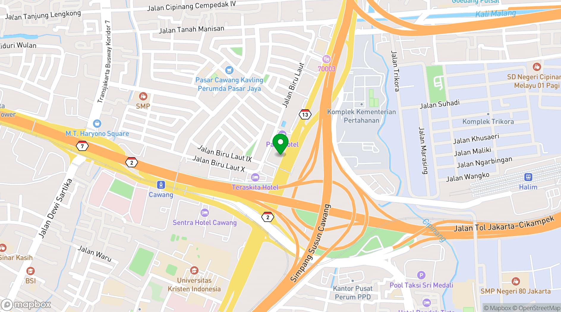 Map showing Best Western Premier The Hive