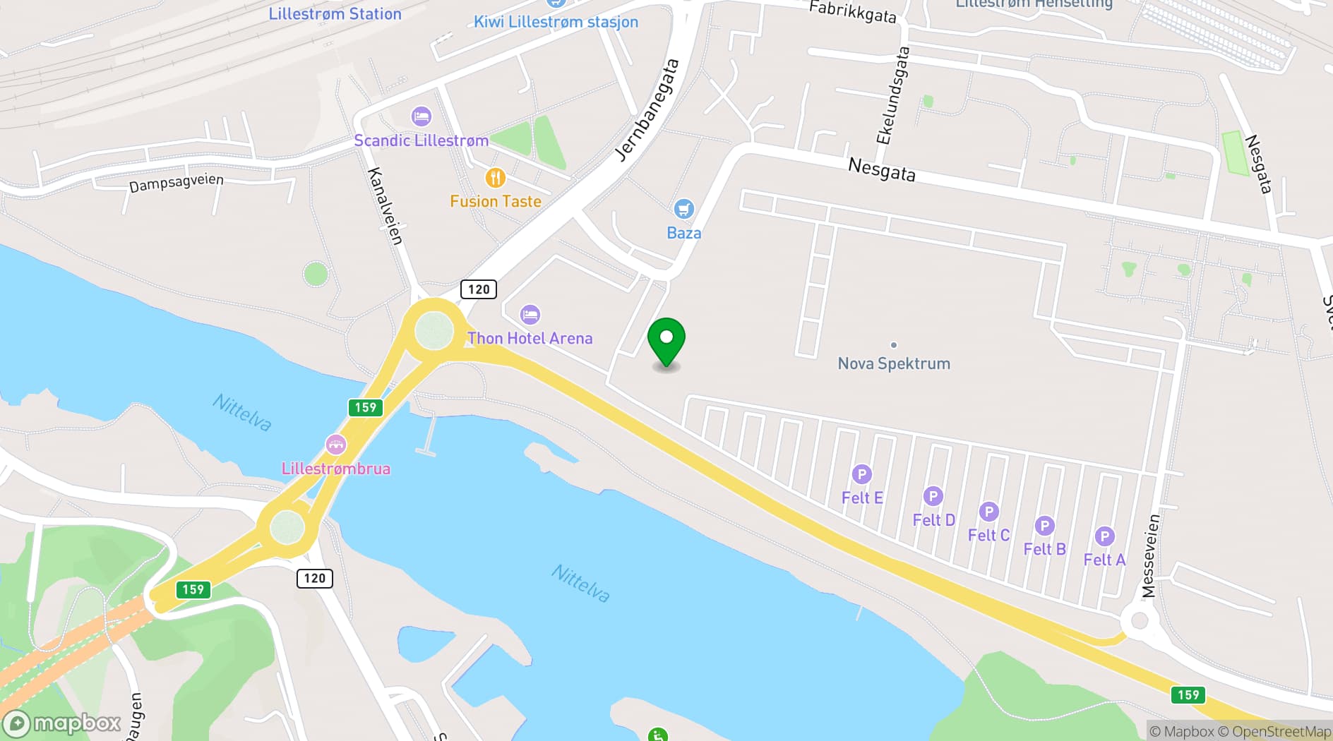 Map showing NOVA Spektrum