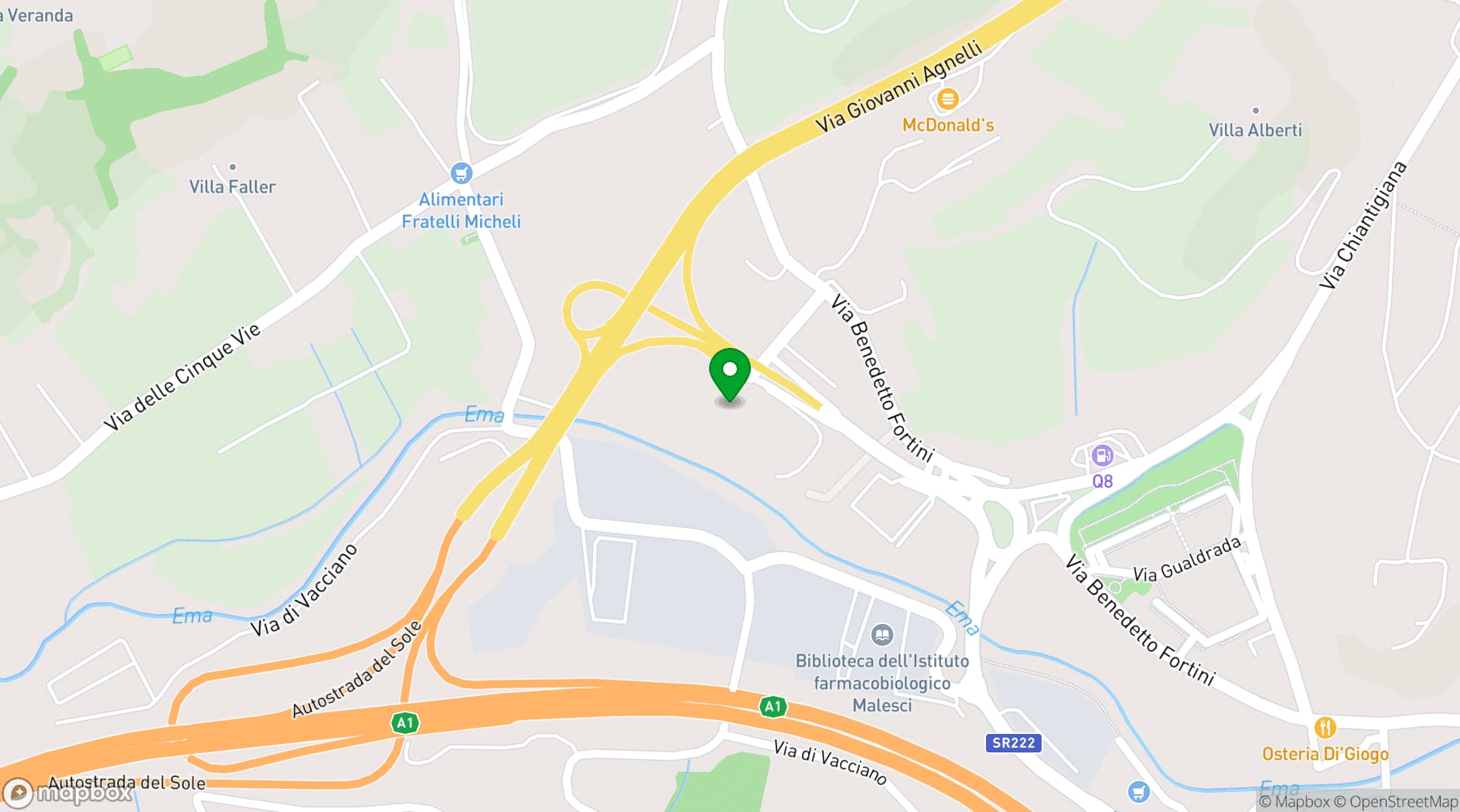 Map showing CONFERENCE FLORENTIA HOTEL