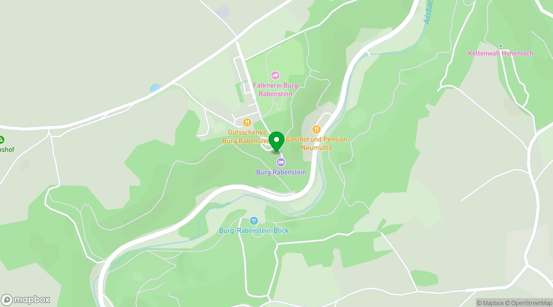 Map showing Burg Rabenstein