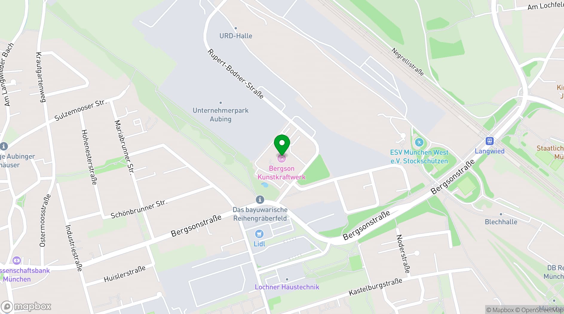 Map showing Bergson Kunstkraftwerk