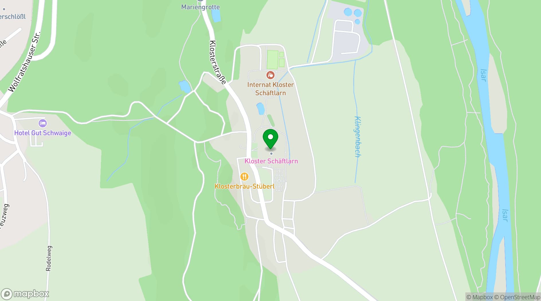 Map showing Kloster Schäftlarn