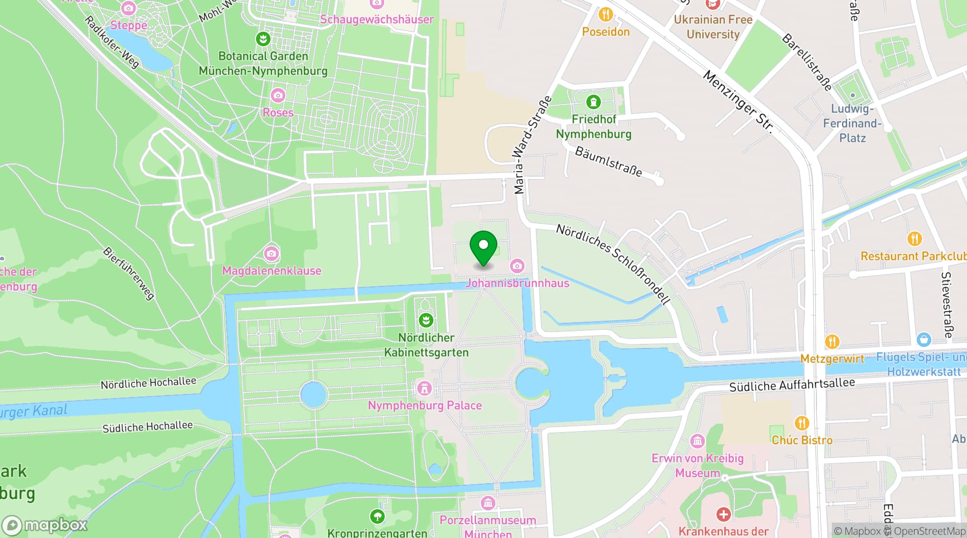 Map showing Hubertussaal (Hubertus Hall)