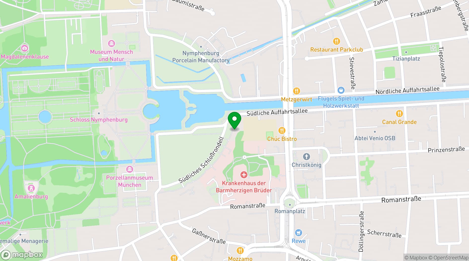 Map showing Schlosspalais No. 1