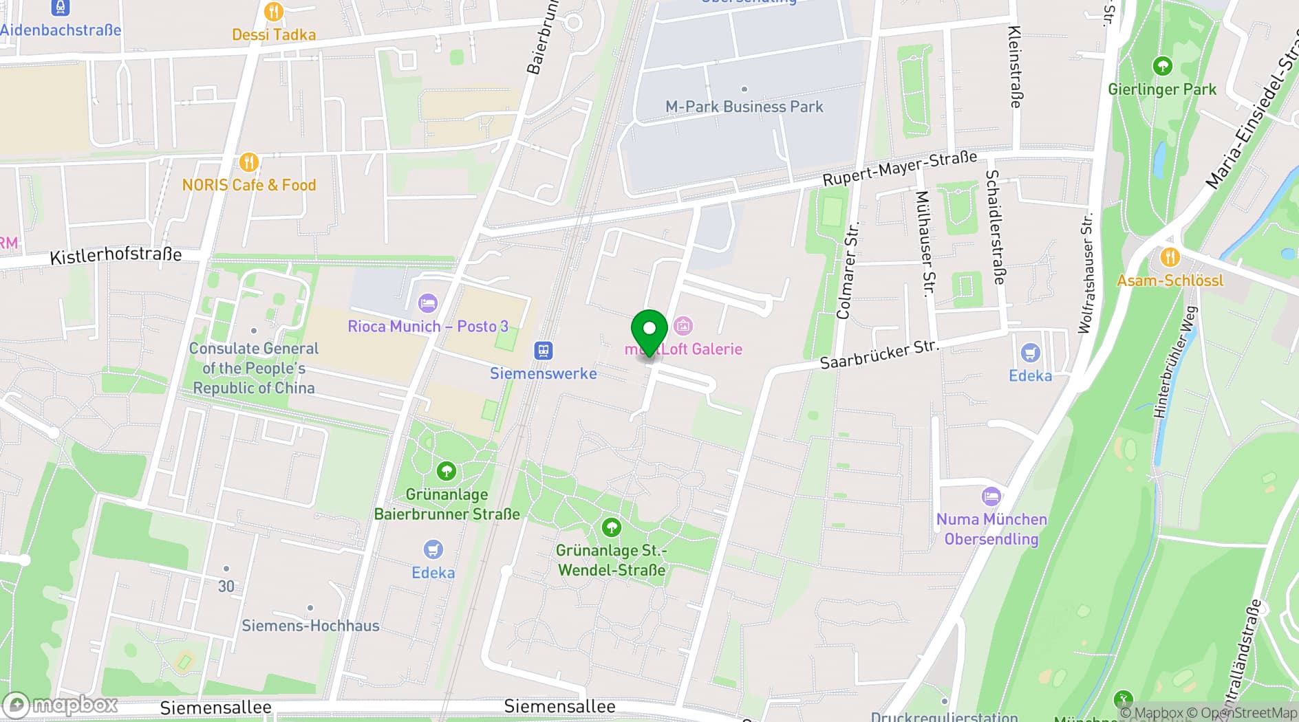 Map showing 1000 Satellites SoHo