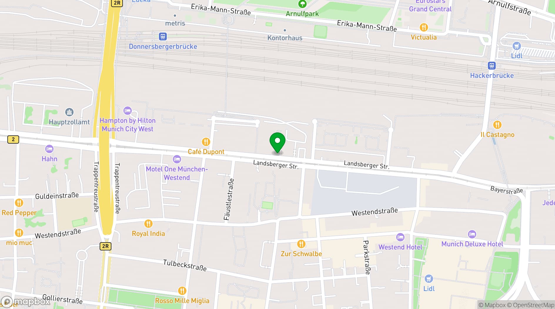 Map showing Roomers Munich, Autograph Collection