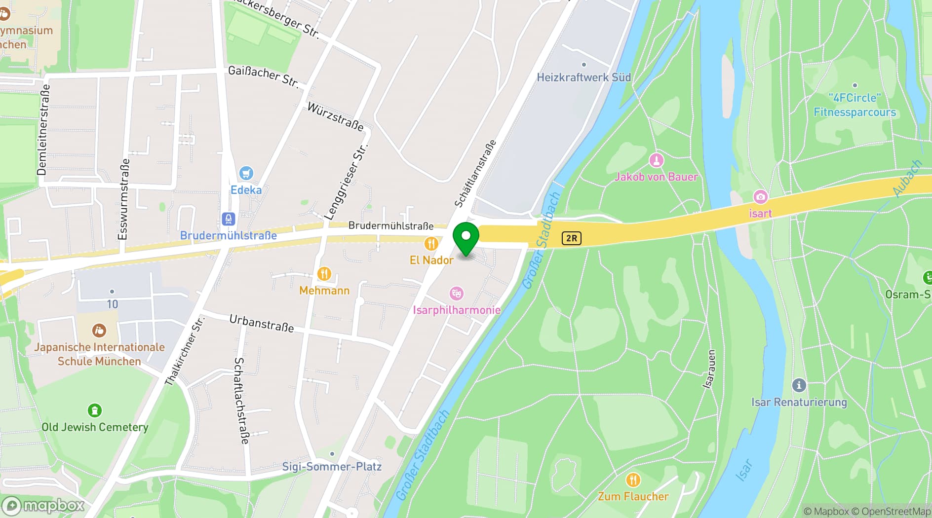 Map showing Isarphilharmonie