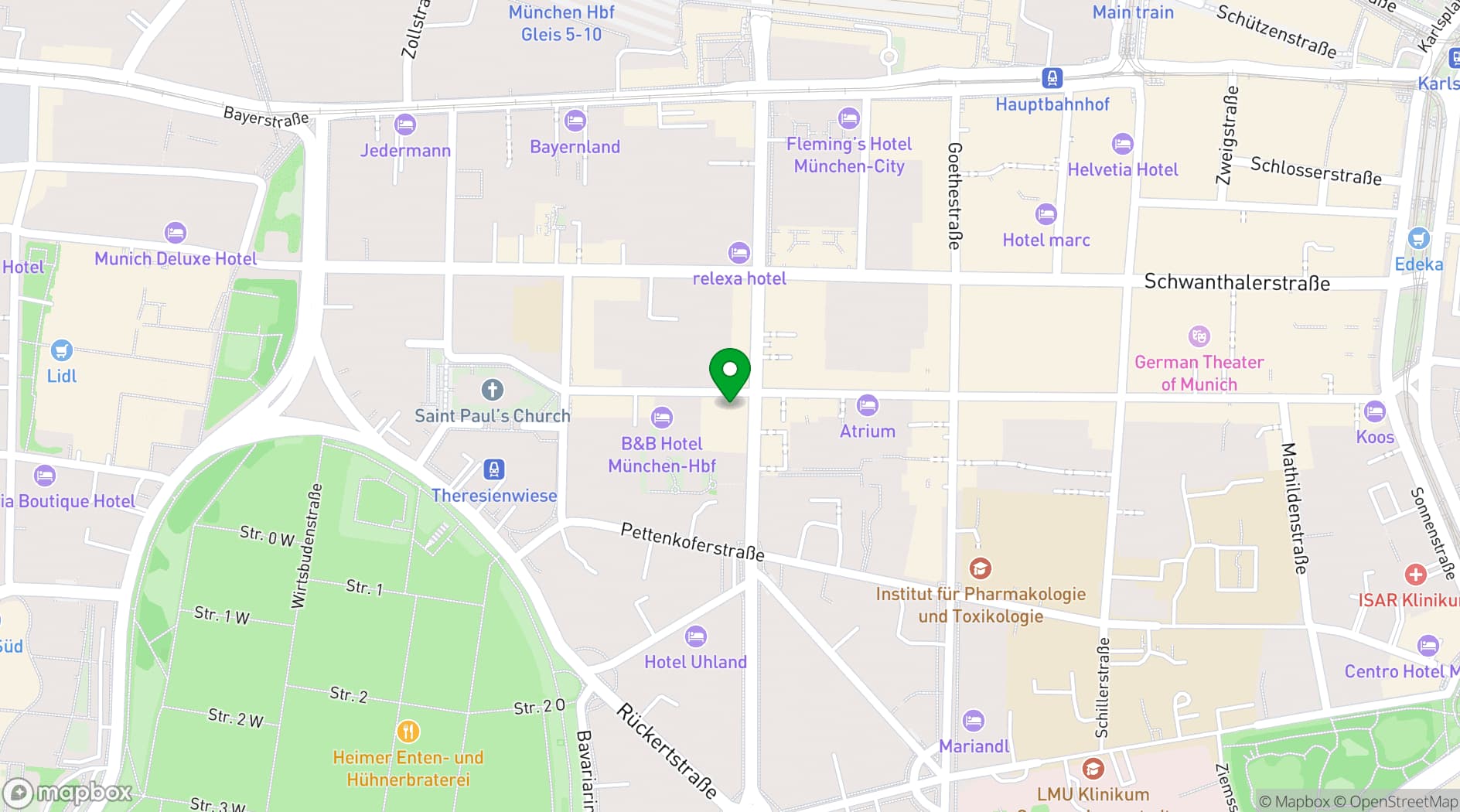 Map showing München City Center Affiliated by Meliá
