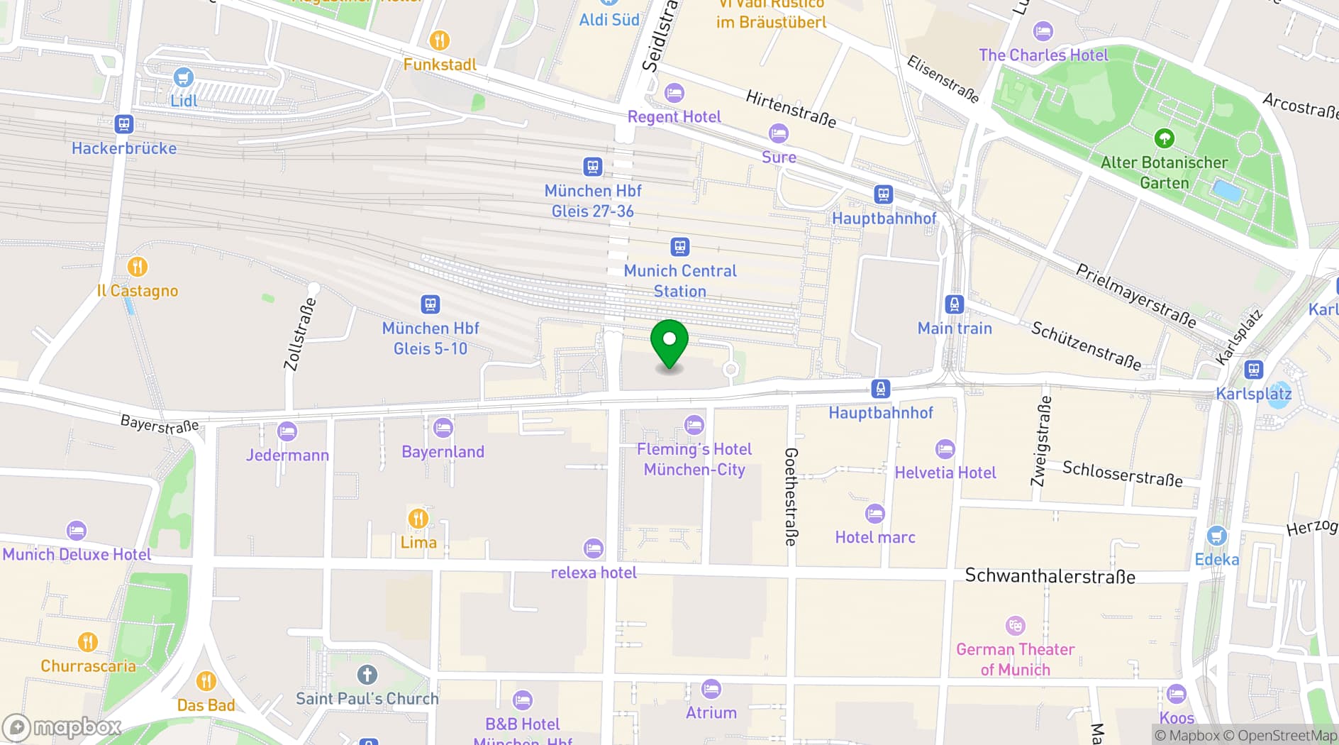 Map showing Boardroom A