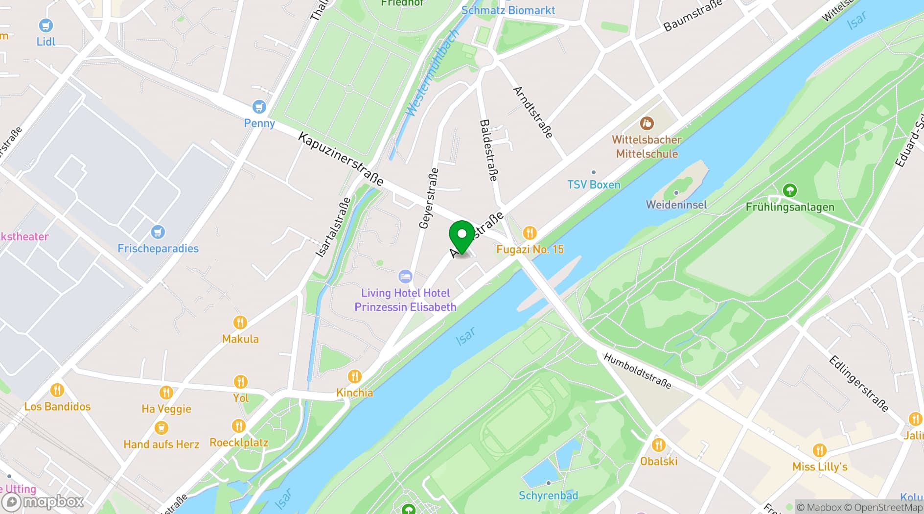 Map showing SPACE