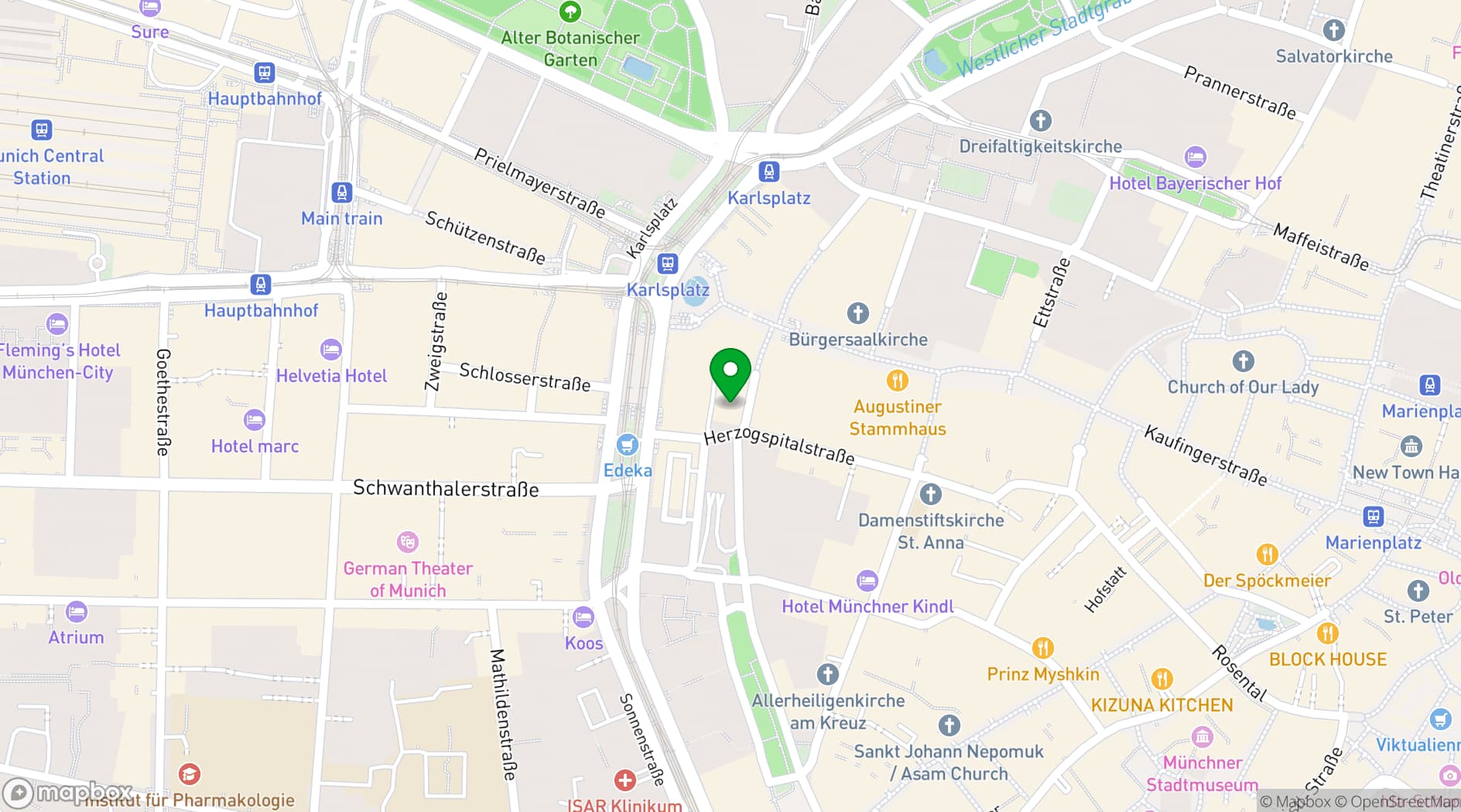 Map showing Mindspace Stachus