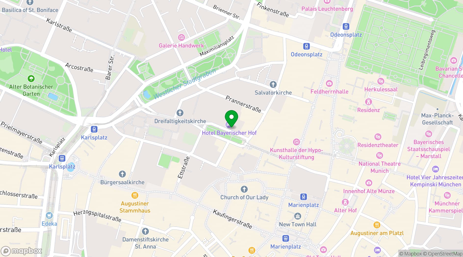 Map showing Blue Spa Bar