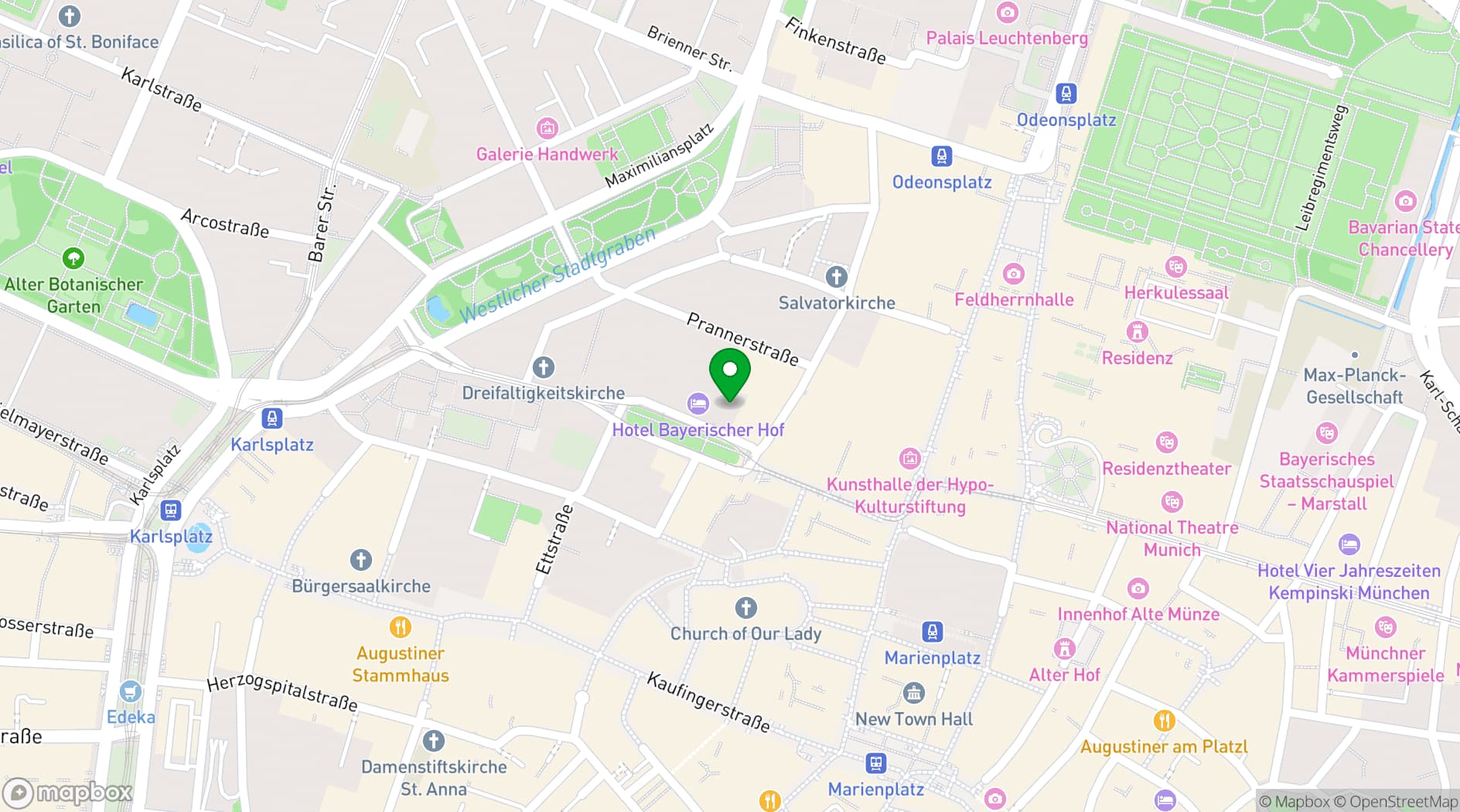 Map showing Bayerischer Hof