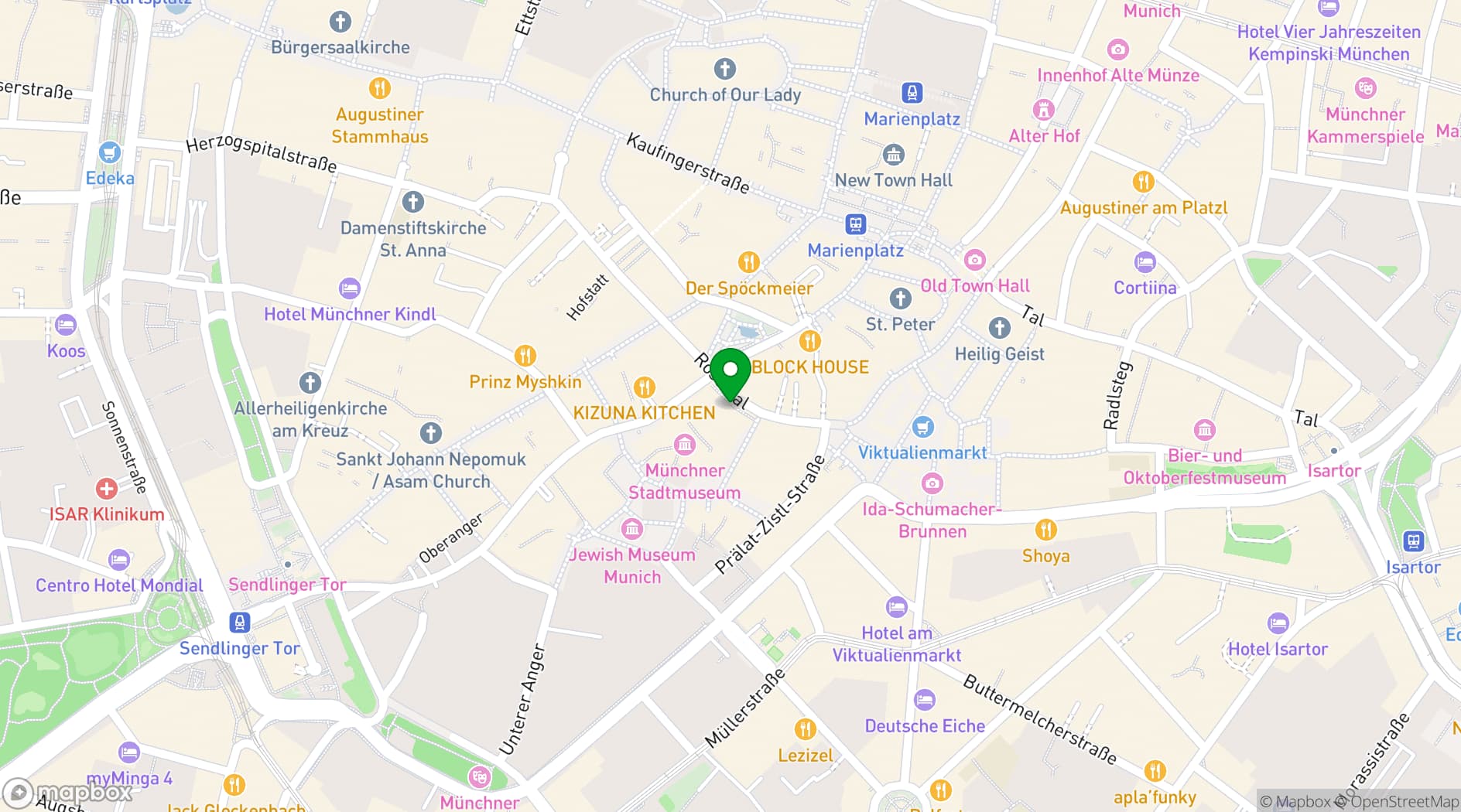 Map showing Münchner Stadtmuseum