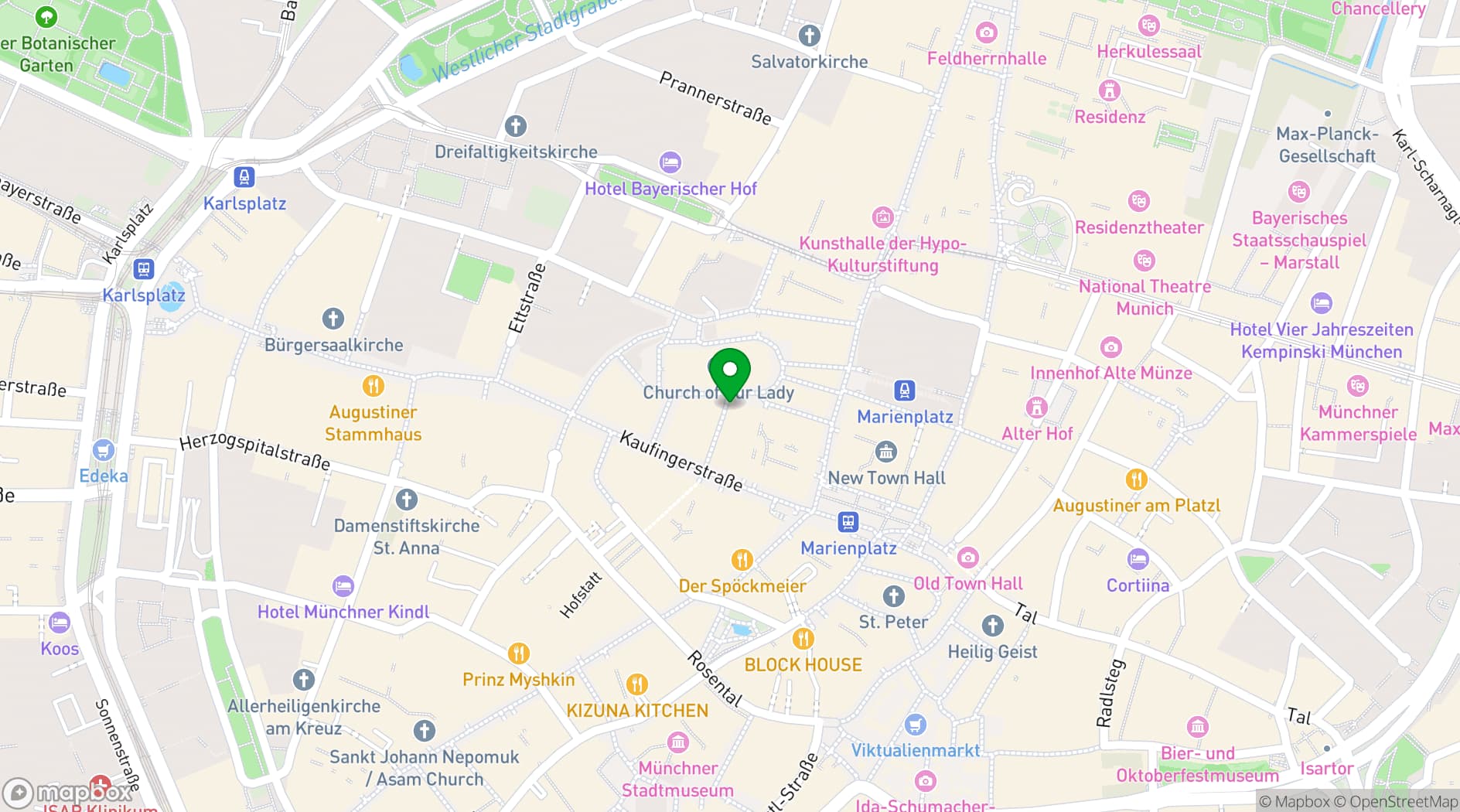 Map showing Der Andechser am Dom