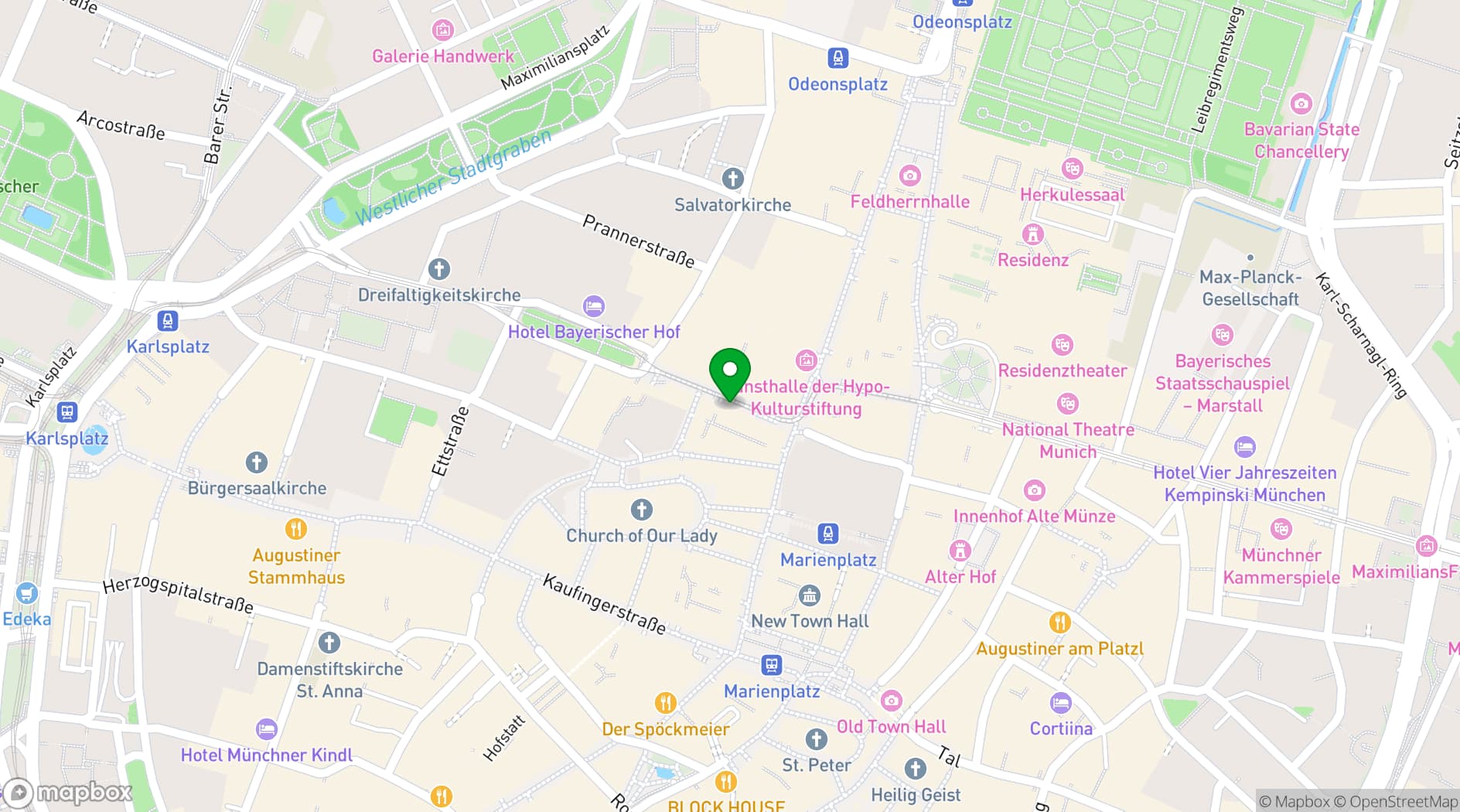 Map showing Les Deux Brasserie