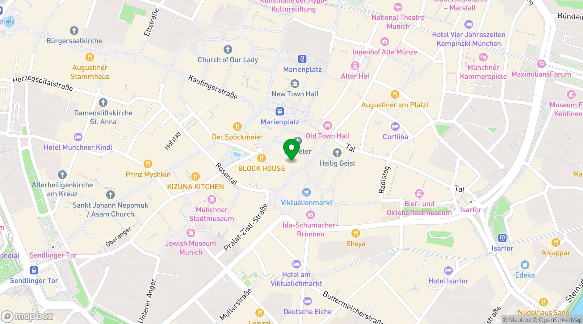 Map showing LOUIS Hotel