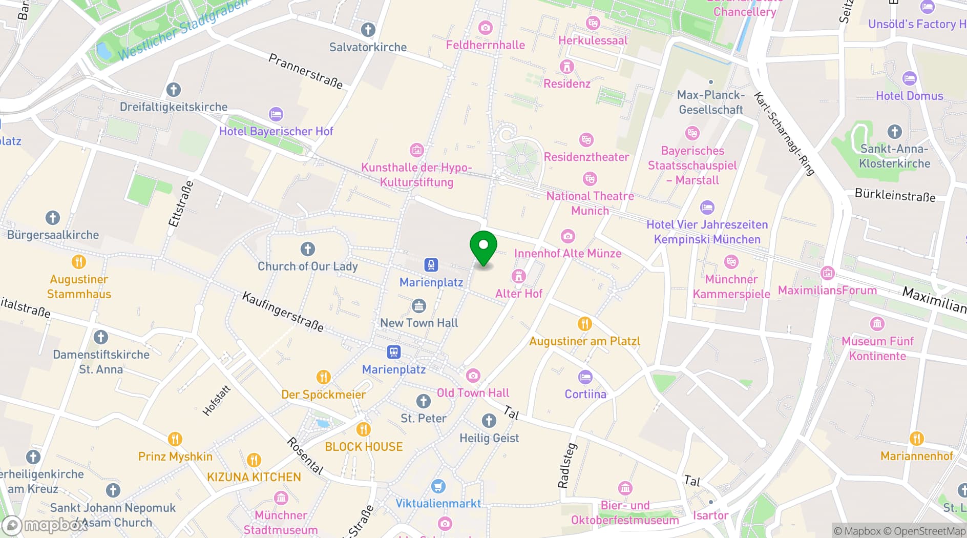 Map showing Dallmayr Delicatessen